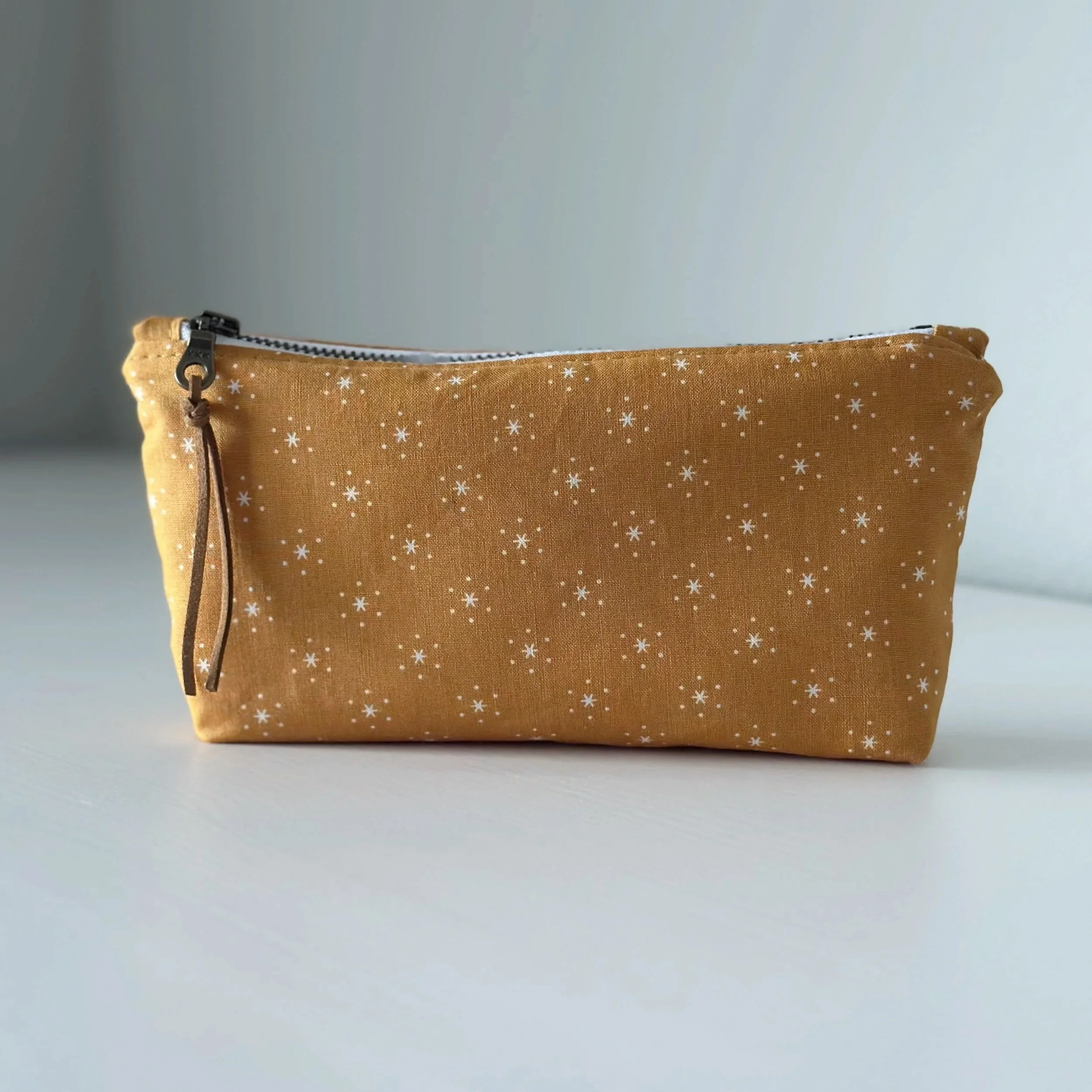 Golden Stardust Zipper Pouch