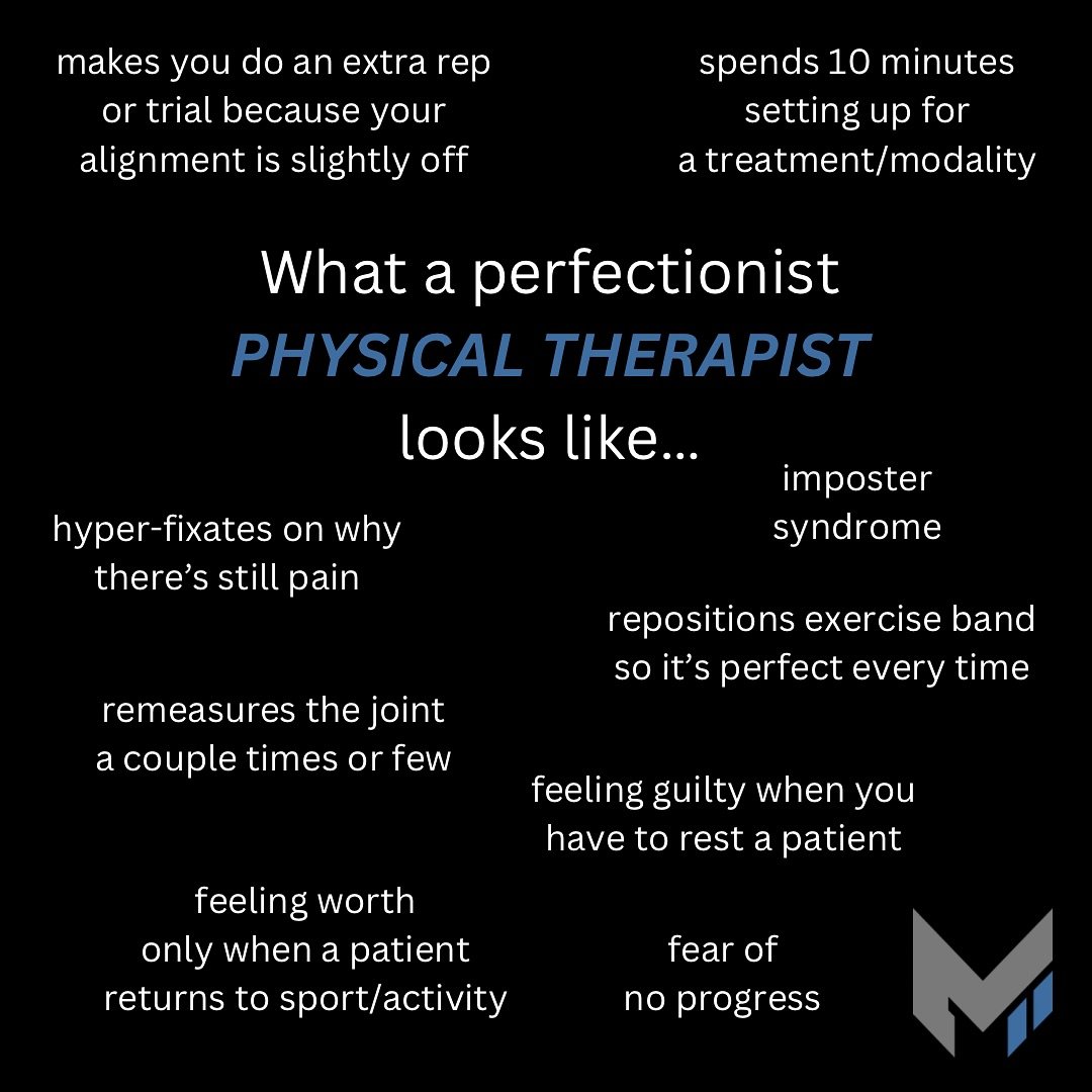 Where are my PERFECTIONIST PTs?! 🧐🖐🏻
I can&rsquo;t be the only PT that feels this way&hellip;! 😂

✔️The perfectionist PT: triple checking form, alignment, and progress. Because details matter when it comes to your recovery.

✔️Where every rep, cu