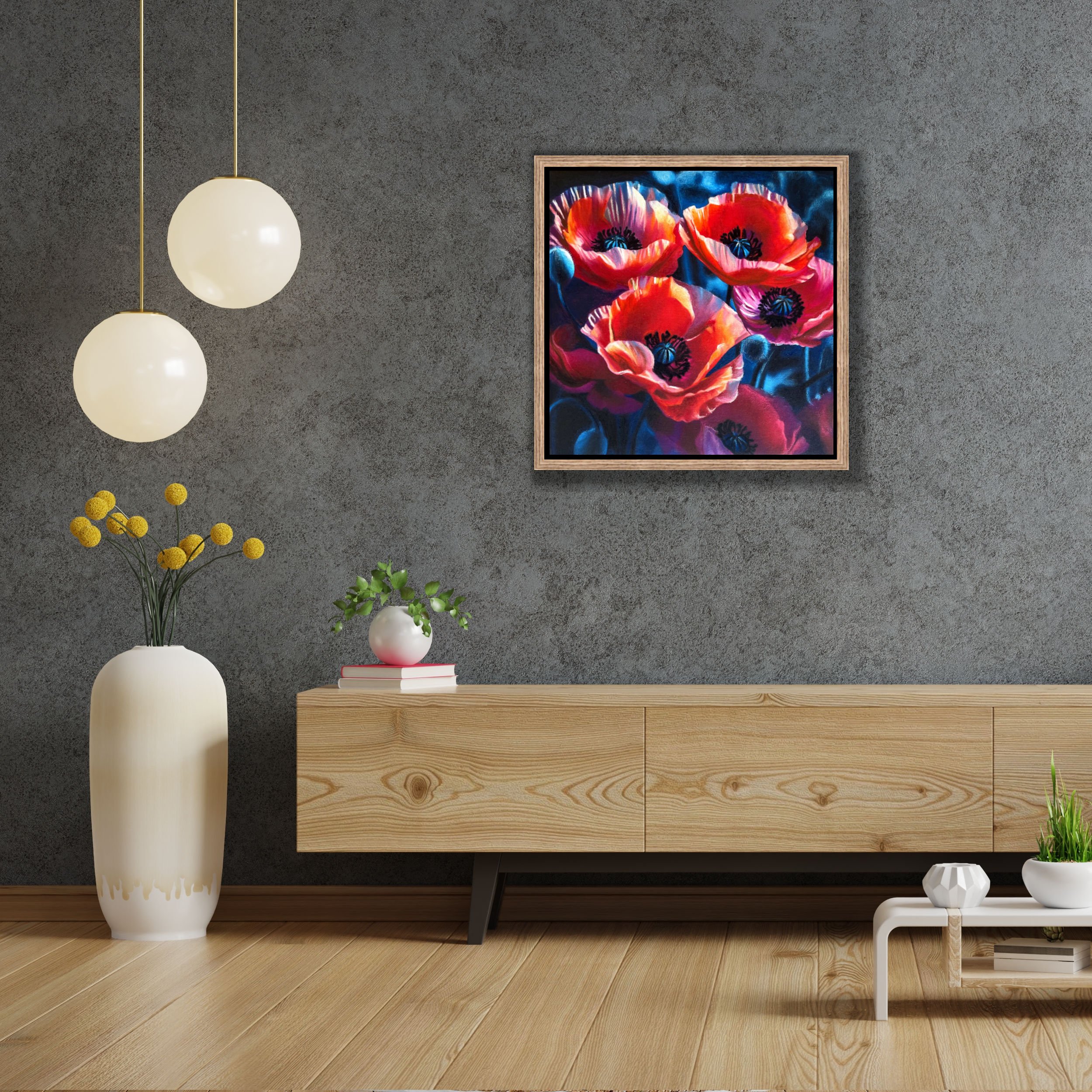 ANZAC on wall 2. floating frame.jpg
