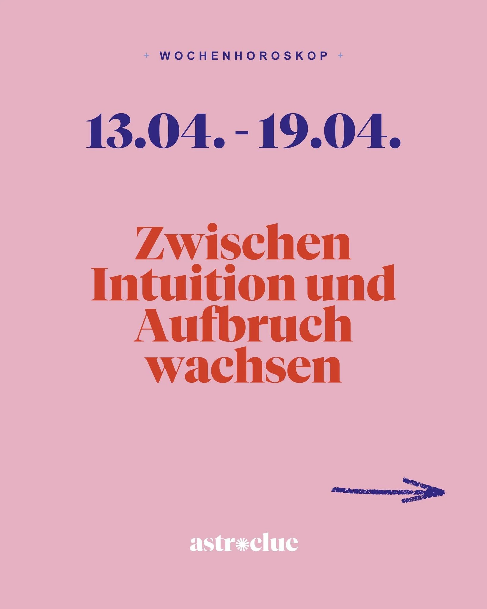 Wochenhoroskop 13.4.-19.4.:
Zwischen Intuition &amp; Aufbruch

Diese Woche trifft klare Widder-Energie auf feines Gesp&uuml;r: Mars &amp; Merkur im Widder bringen Mut, Direktheit und echte Umsetzungskraft.
Gleichzeitig zeigen ihre Verbindungen zu Nep