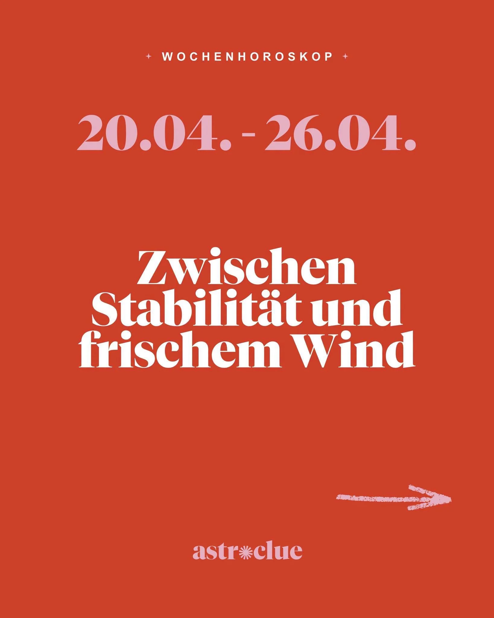 Wochenhoroskop 20.4.-26.4.:
Zwischen Stabilit&auml;t &amp; frischem Wind

Mit dem Eintritt der Sonne in den Stier verlangsamt sich die Energie &ndash; jetzt geht es darum, Dinge bewusst aufzubauen und nachhaltig zu festigen.

Mars &amp; Merkur treffe