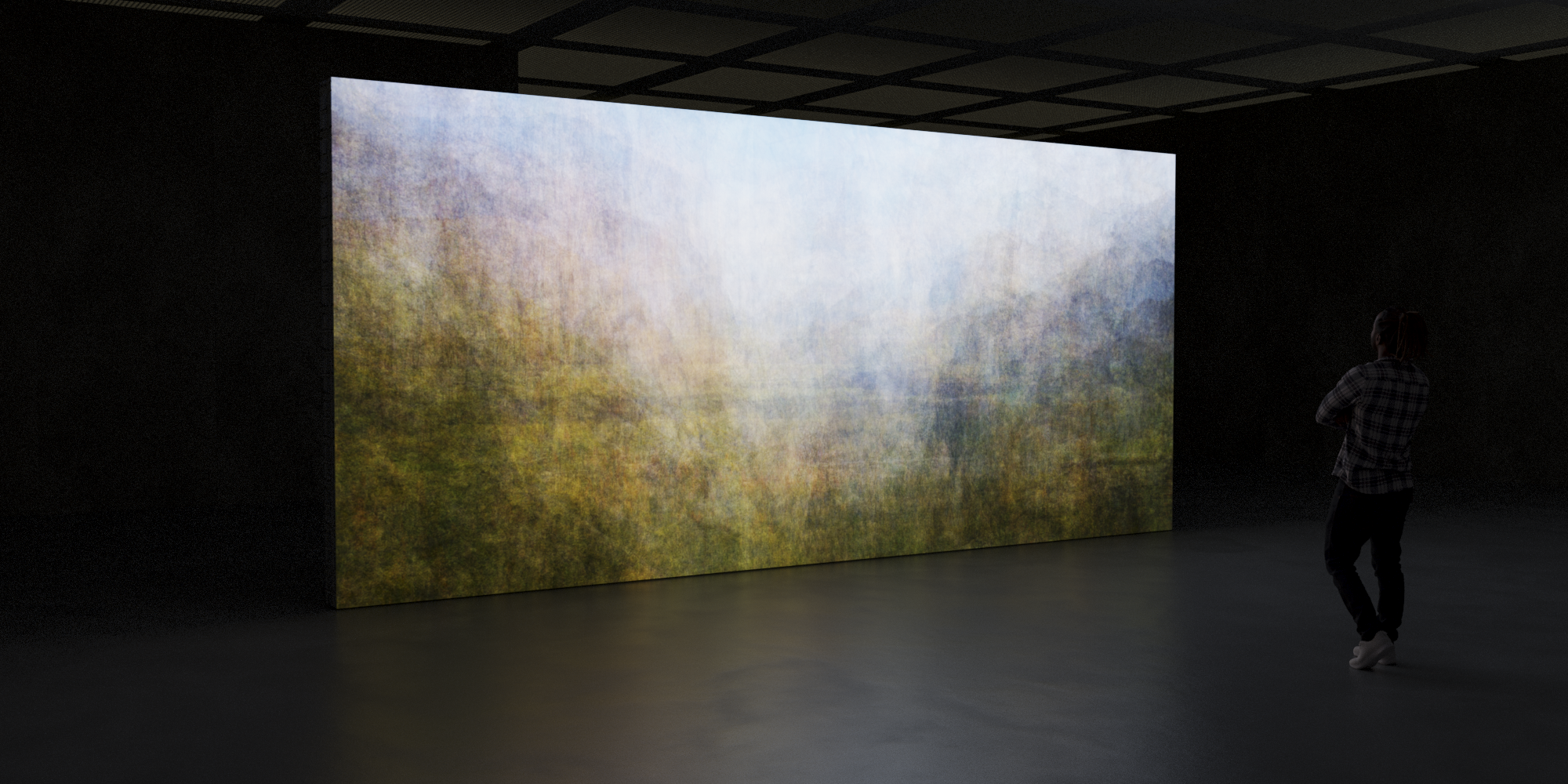 Yosemite, 2026, Perpetually evolving digital image, algorithmic averaging software, continuously enriched database, dimensions variable