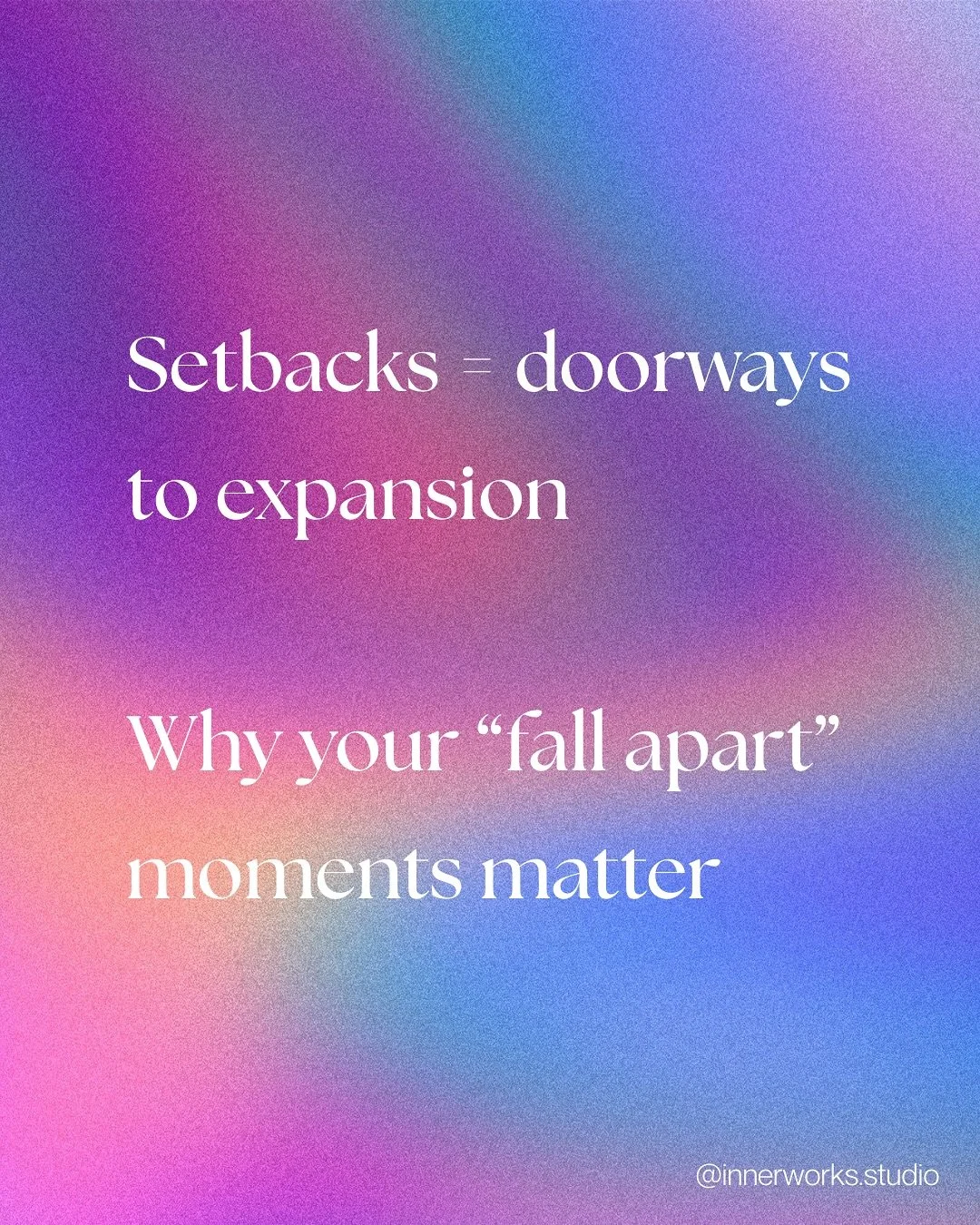 Setbacks aren&rsquo;t failures. They&rsquo;re initiations.

The moments that break us open are invitations to shift our way of being - to face what we&rsquo;ve been avoiding, regulate our body and rise into deeper alignment.

INNERWORKS is my bluepri