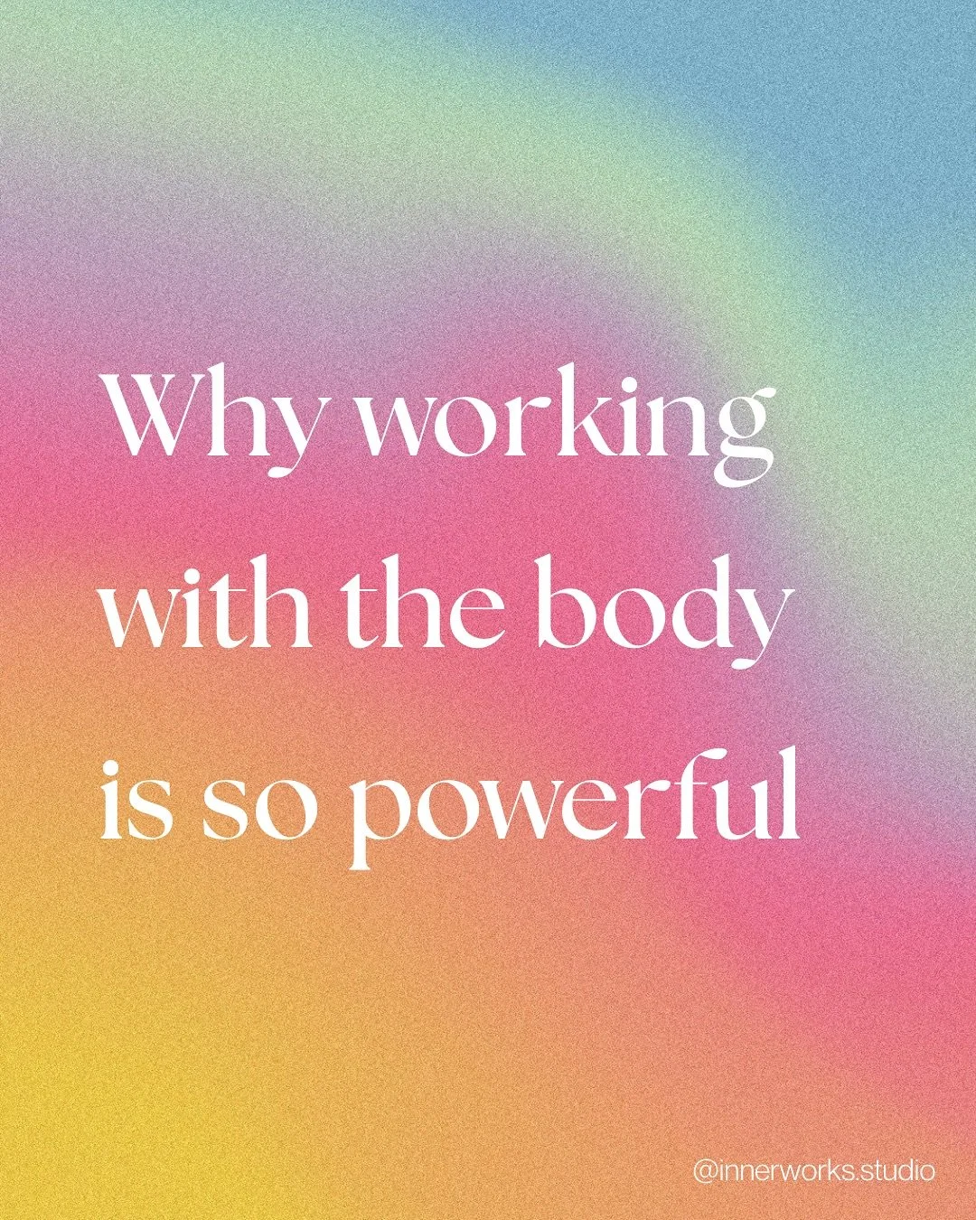 Your body is the gateway to what lies beneath - the subconscious &amp; unconscious, the ancestral, the soul-level patterns that words can&rsquo;t always reach.

When we drop into the body, we move beyond rationalising&hellip; into sensing, feeling, i