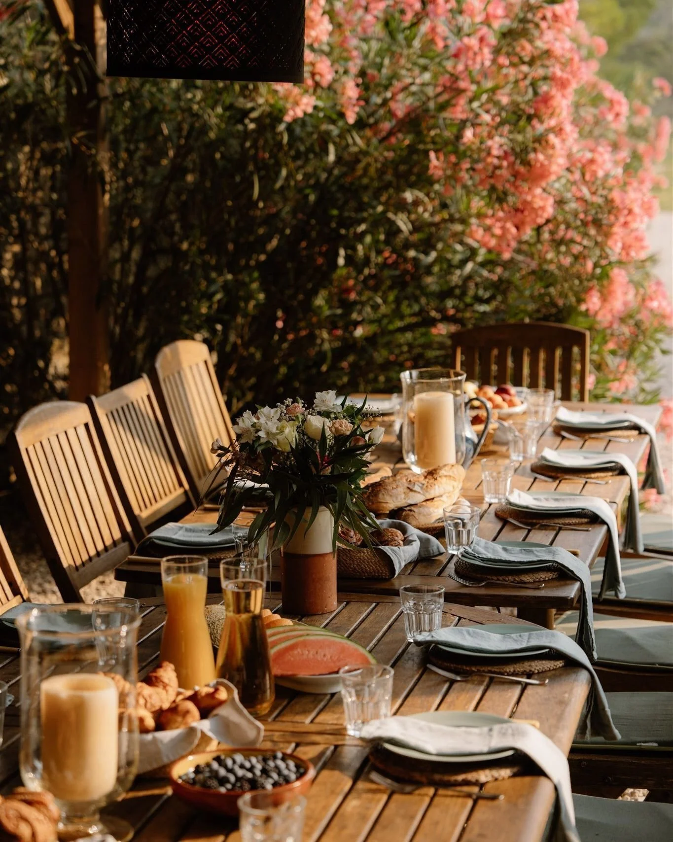 The Saturday market in Carcassonne is twenty minutes from the Domaine. Fresh vegetables, local cheese, bread, charcuterie are delicious enough for a casual lunch to taste incredible.

The Corbi&egrave;res also produces some genuinely good wine, much 