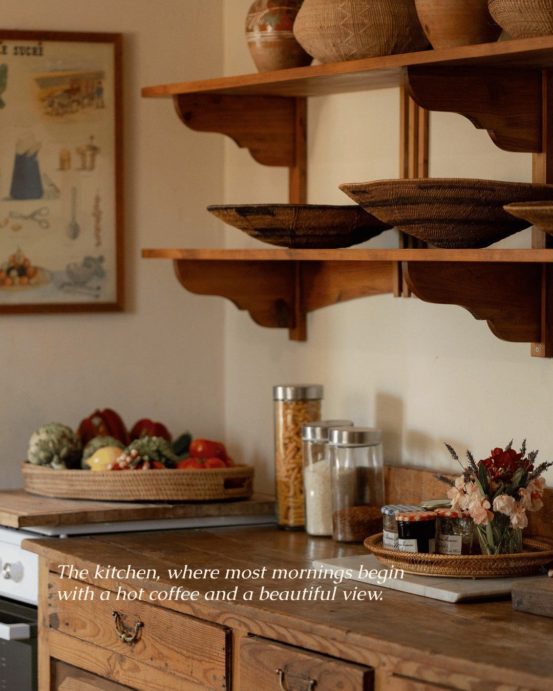 There was never a grand plan for the interiors at the Domaine. James has collected Georgian, Victorian and French antiques on his travels over the years, adding pieces to the house as he found them.

It means the rooms feel personal rather than overl