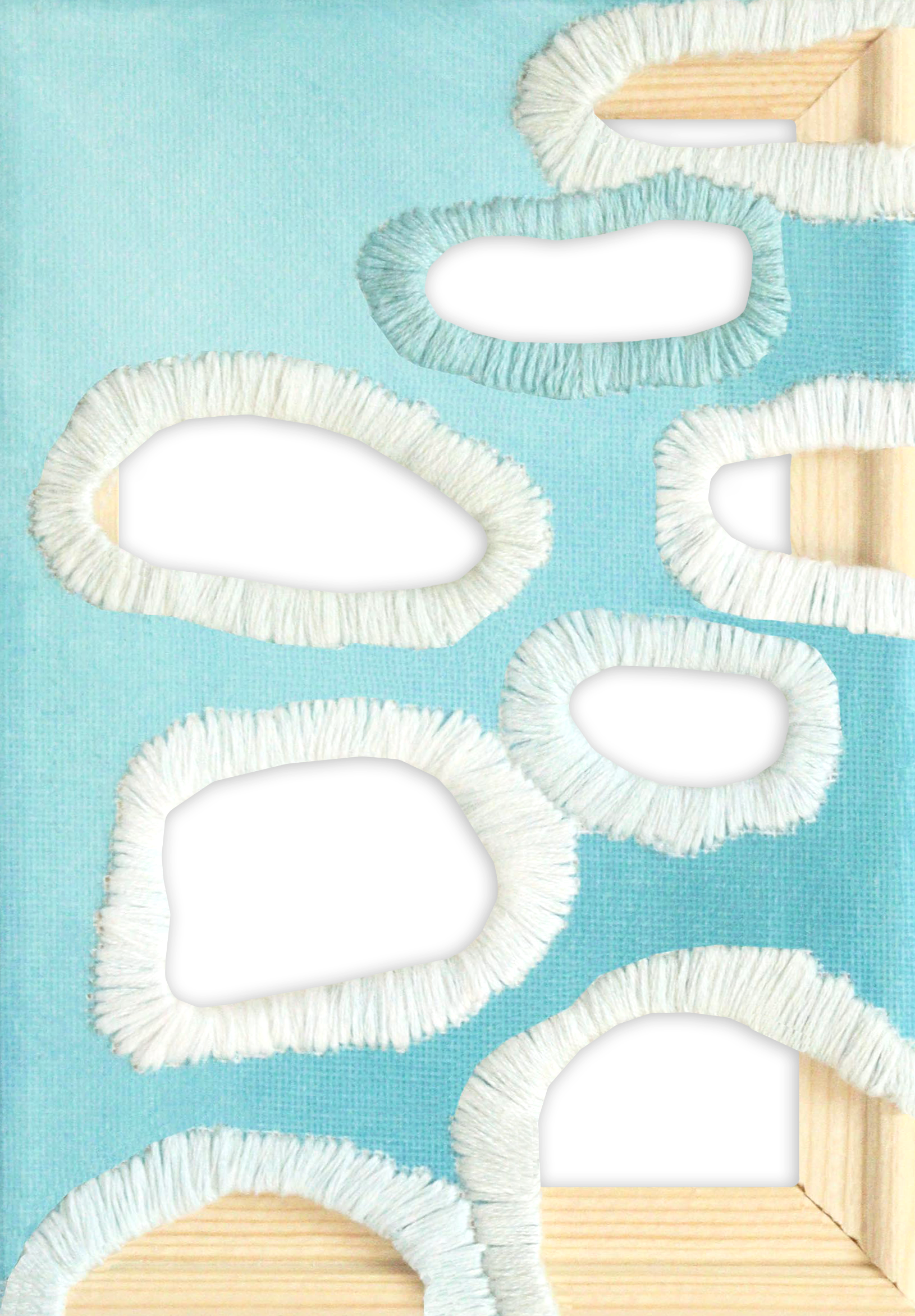 wind / acrylic + stitching on canvas / 7 x 5 in.