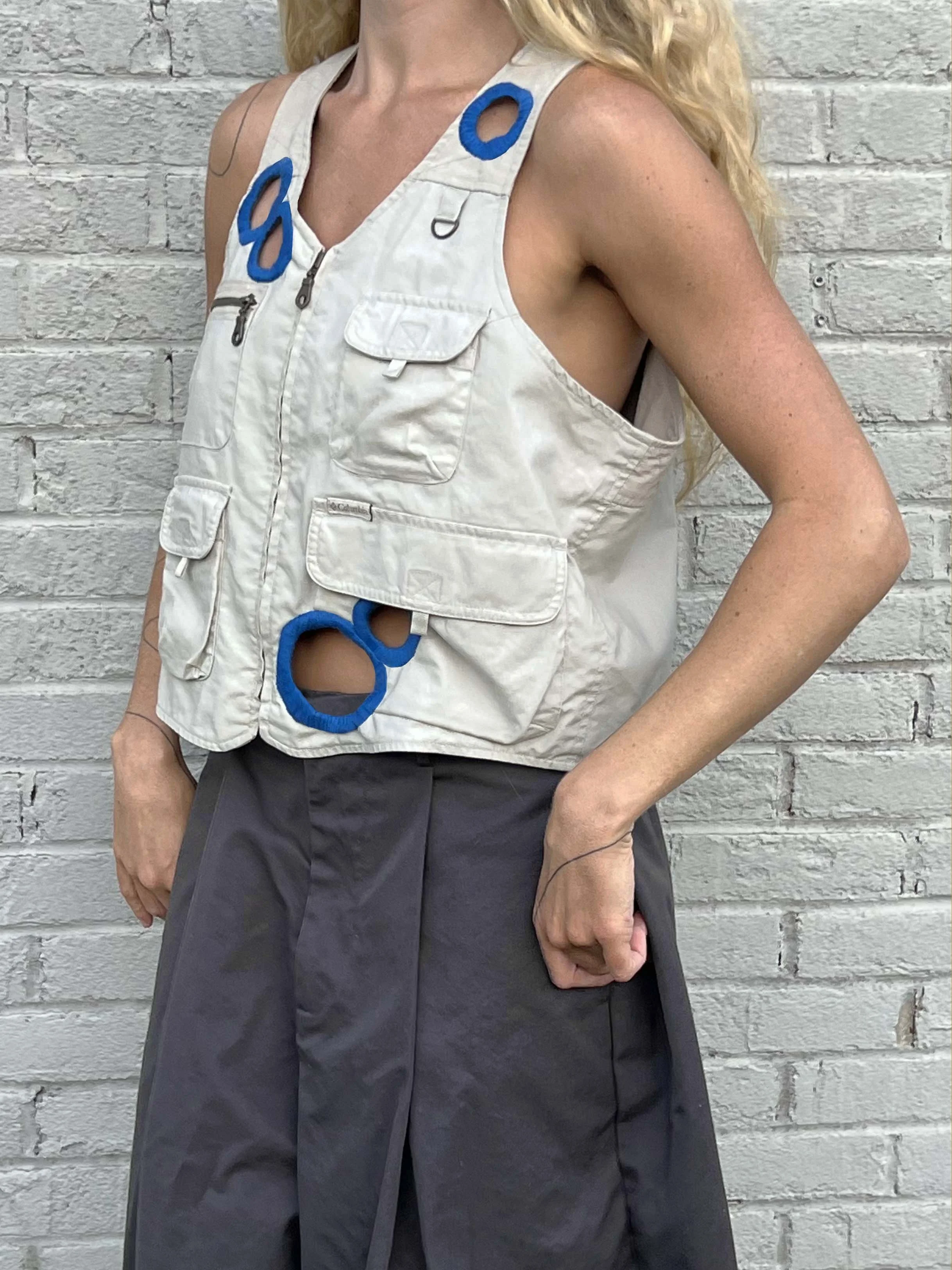 stitching on utility vest