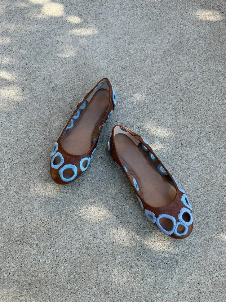 stitching on ballet flats