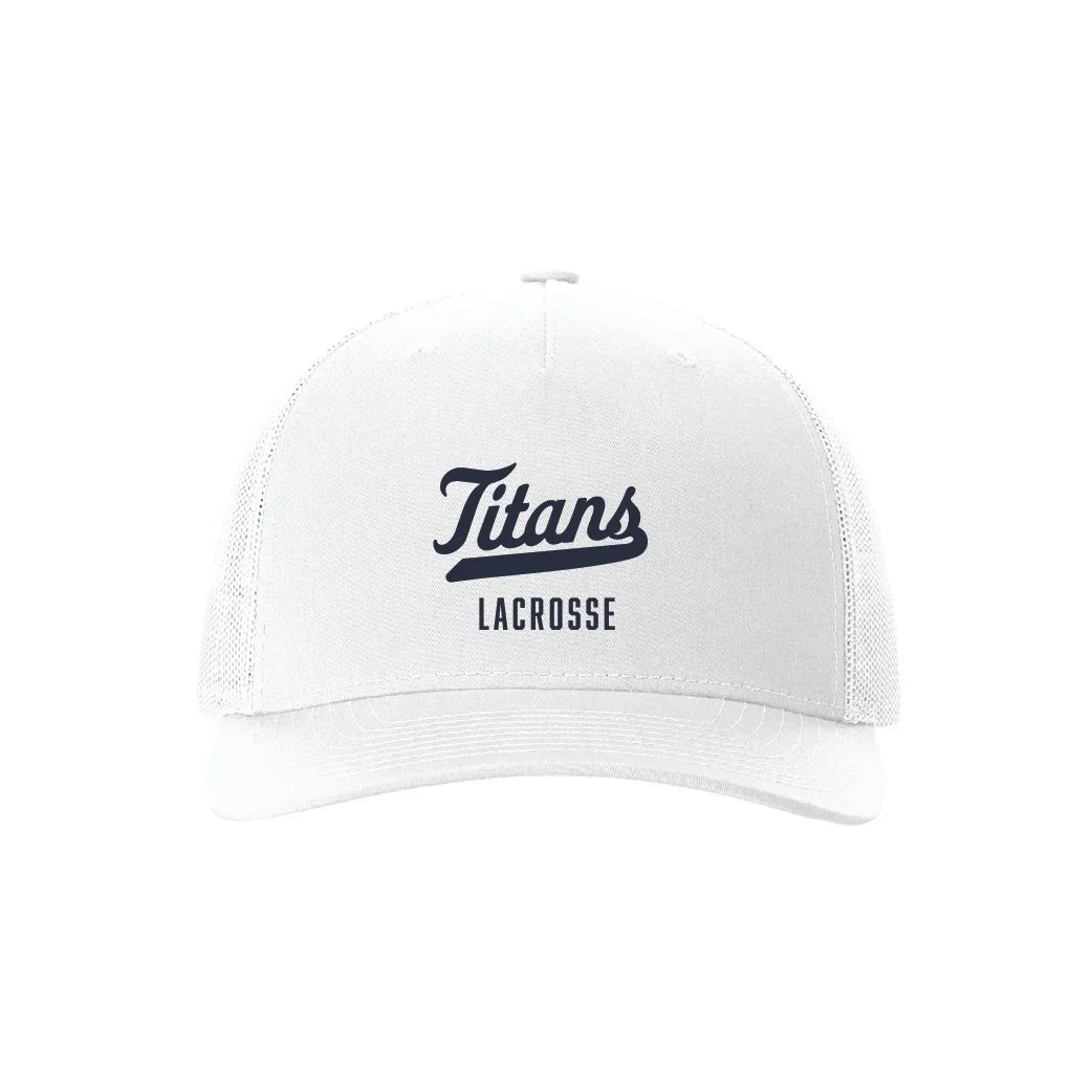 Embroidered White Richardson Trucker Cap