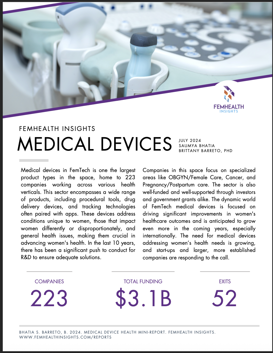 Women's Health Medical Devices Report