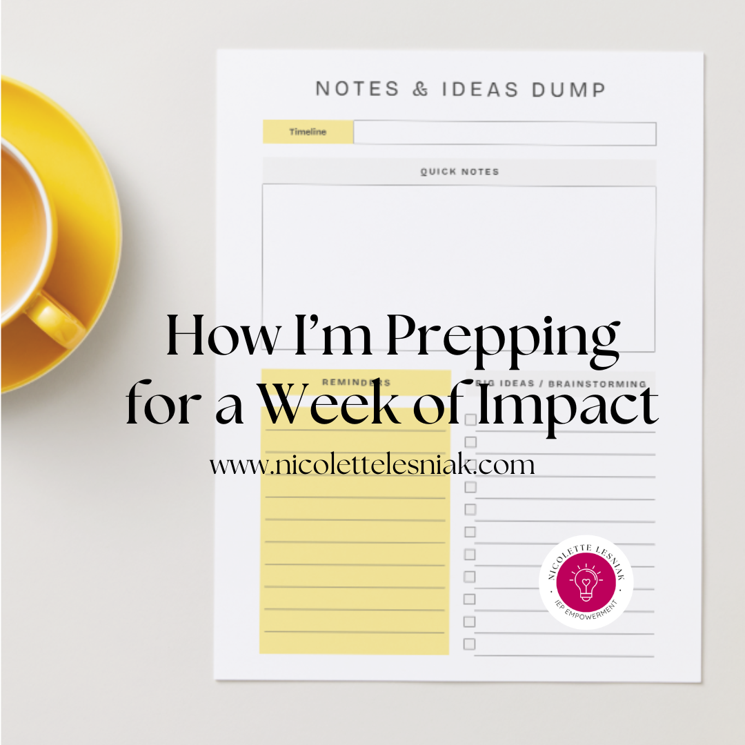 Sunday Reset: How I’m Prepping for a Week of Impact (Without the Burnout)