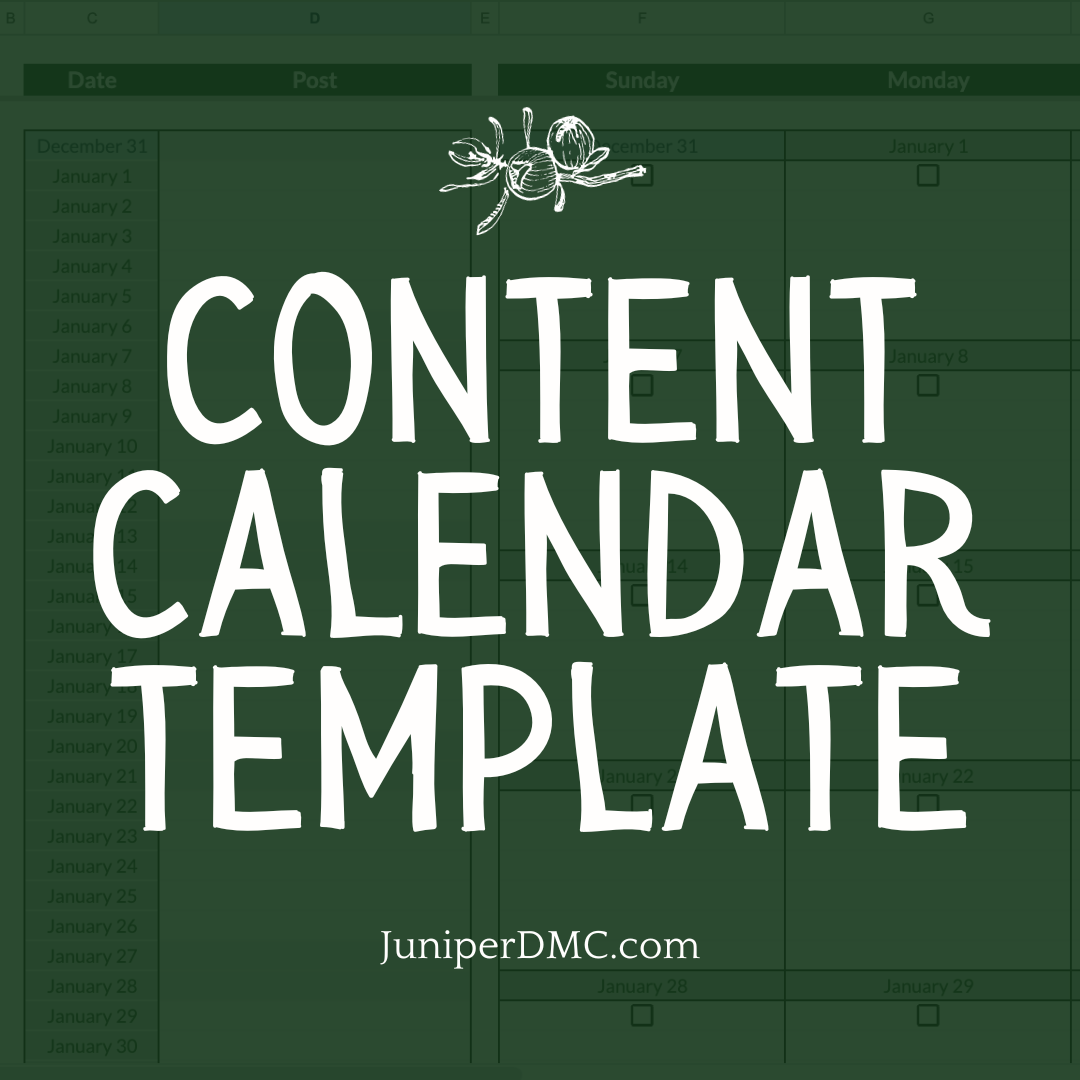 Annual Content Calendar Template Worksheet Juniper Digital Annual Content Calendar Template Worksheet Juniper Digital