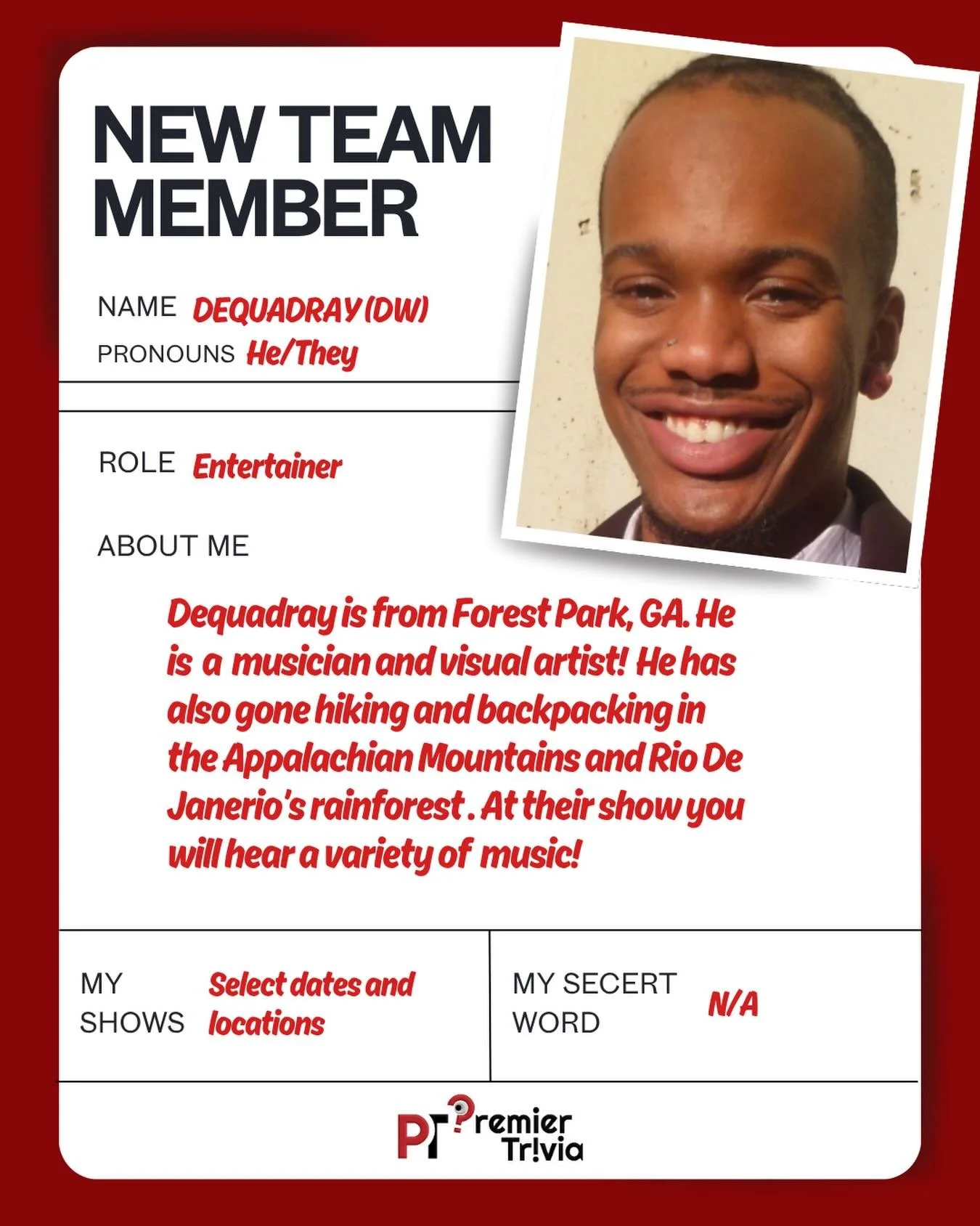 Welcome to the team Dequadray!! 🔎🫆❓