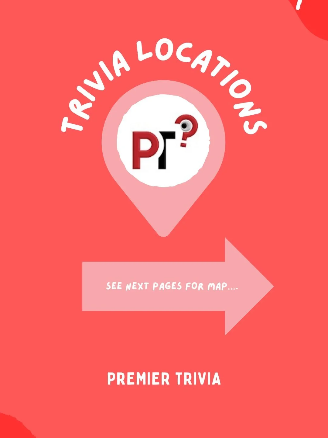 Looking for a trivia show near you!? Here are all the locations we do shows at! We hope to see you🕺🏼❓📝💭

For more information, please visit our website!