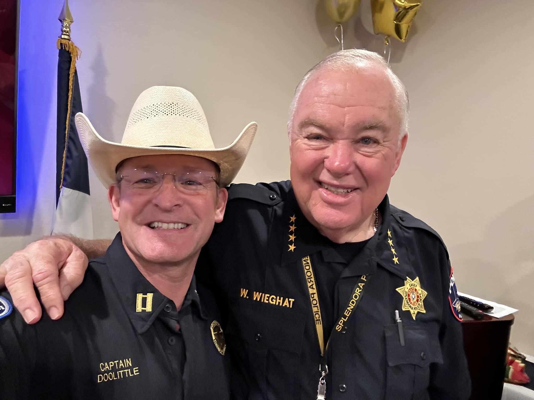 Yesterday, Splendora Chief Wally Wieghat celebrated 50 years of law enforcement service! An overwhelming number of good folks surprised Chief Wieghat at Splendora Police Department to honor his service. Wally and I have been friends for many years an