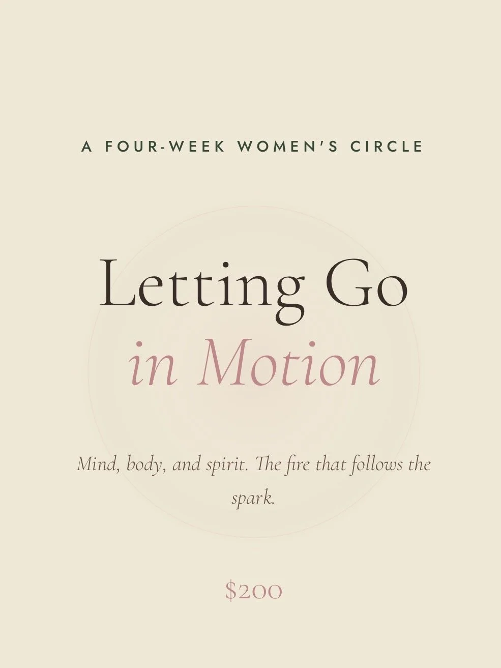 LETTING GO IN MOTION
