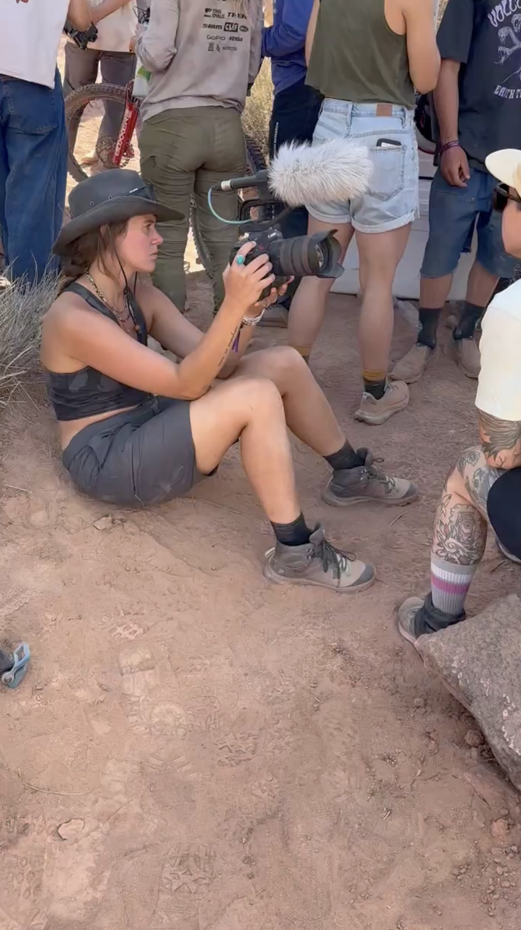 Behind the scenes at Red Bull Rampage. Maddy Reynolds filming for Leaving a Legacy