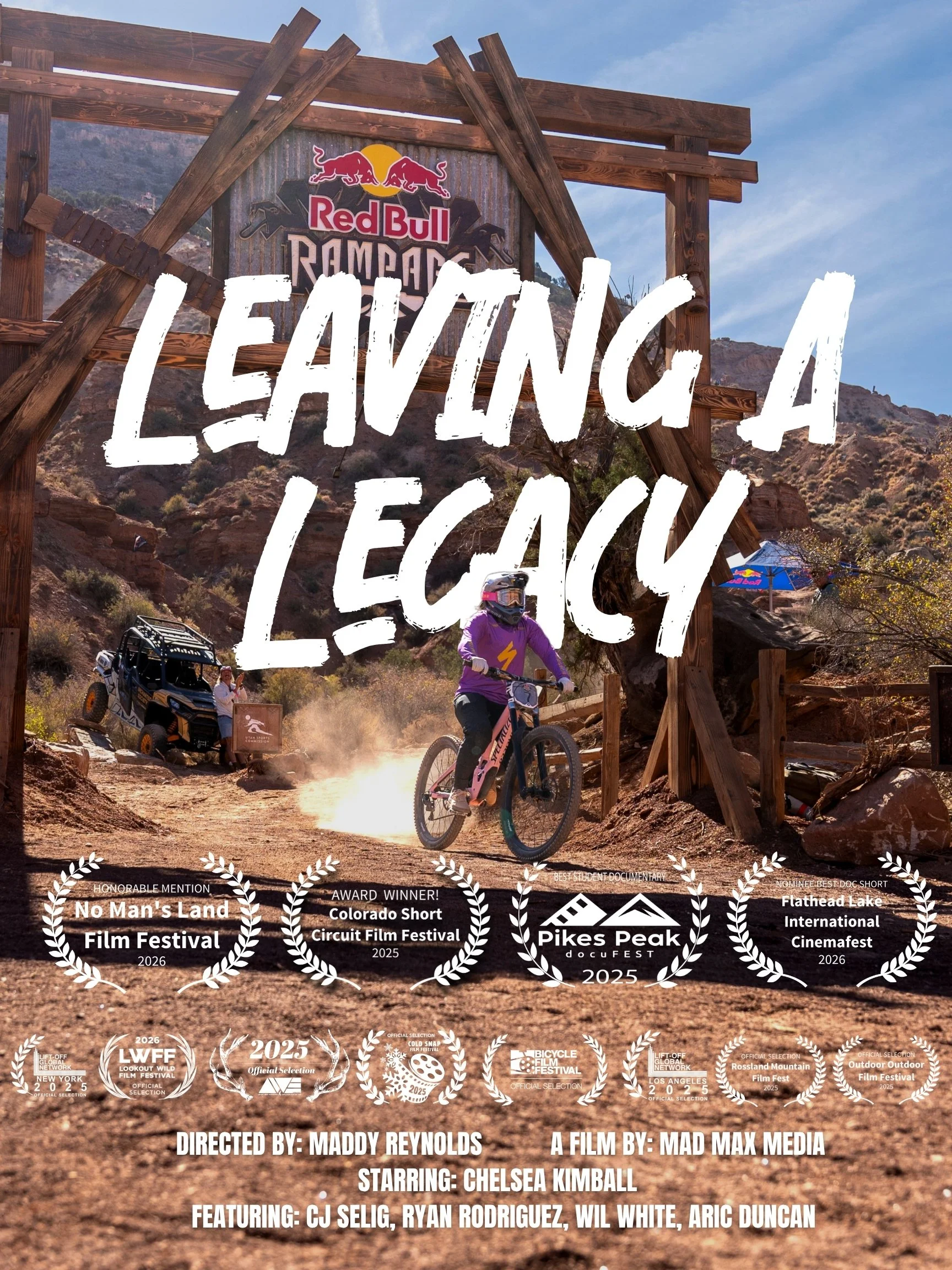 Award Winning Film by Maddy Reynolds Leaving a Legacy produced in partnership with Chelsea Kimball and Specialized bikes