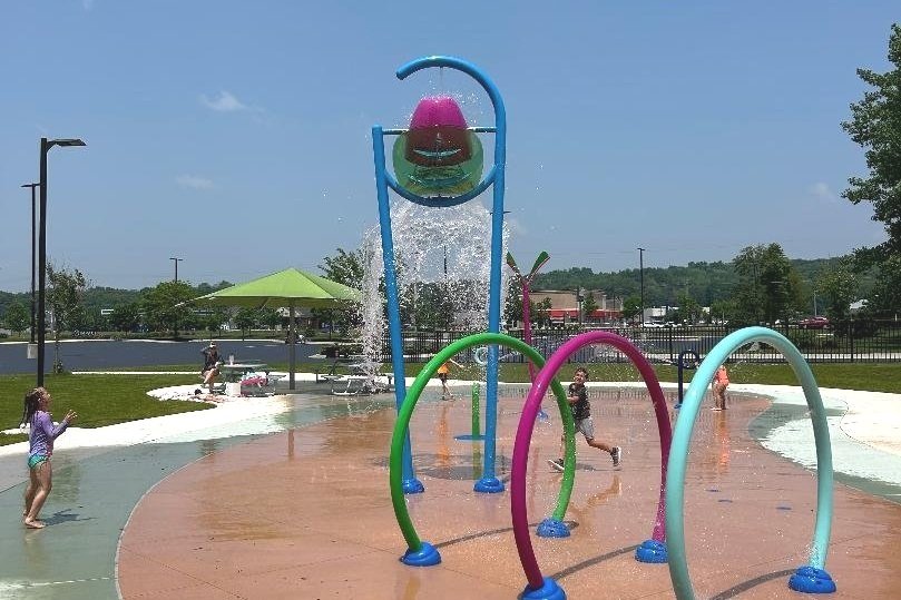 Lowell Charter Township and city officials held dedication ceremony for water splash pad