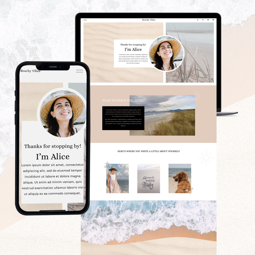 PLR Squarespace Template quot Glam Slam quot FlowNotion Studios PLR