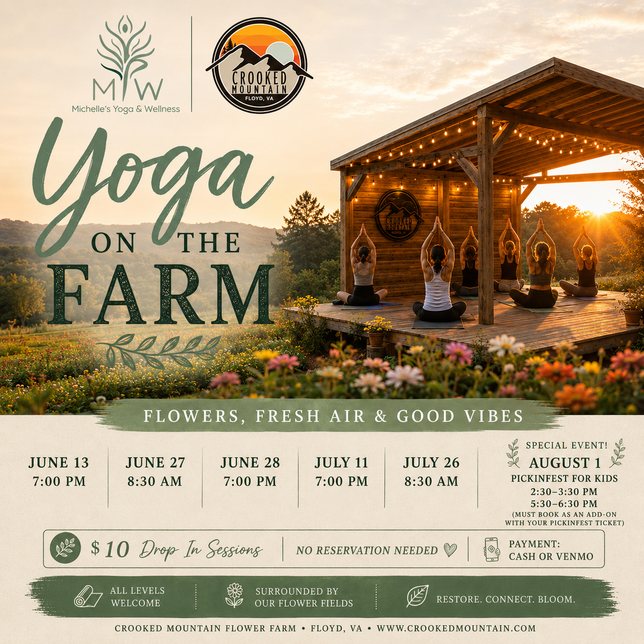 Summer Yoga on the farm  (multiple dates)