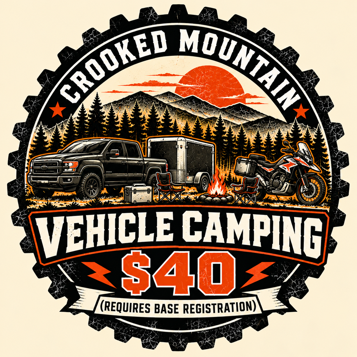 159 Rally - Vehicle  Camping add on — $40 (Requires Base Registration)