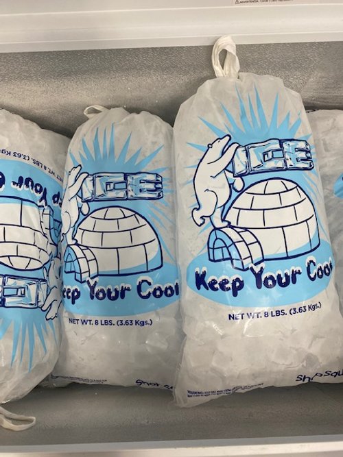 8lb ice bags - $3 a bag