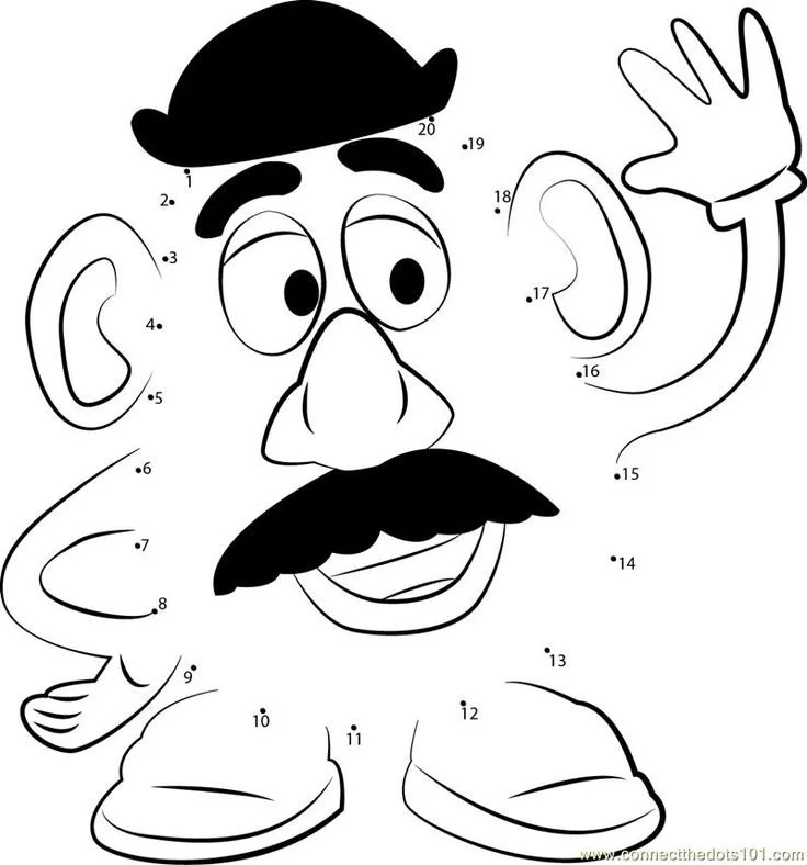 connect the dots of Mr. Potato Head