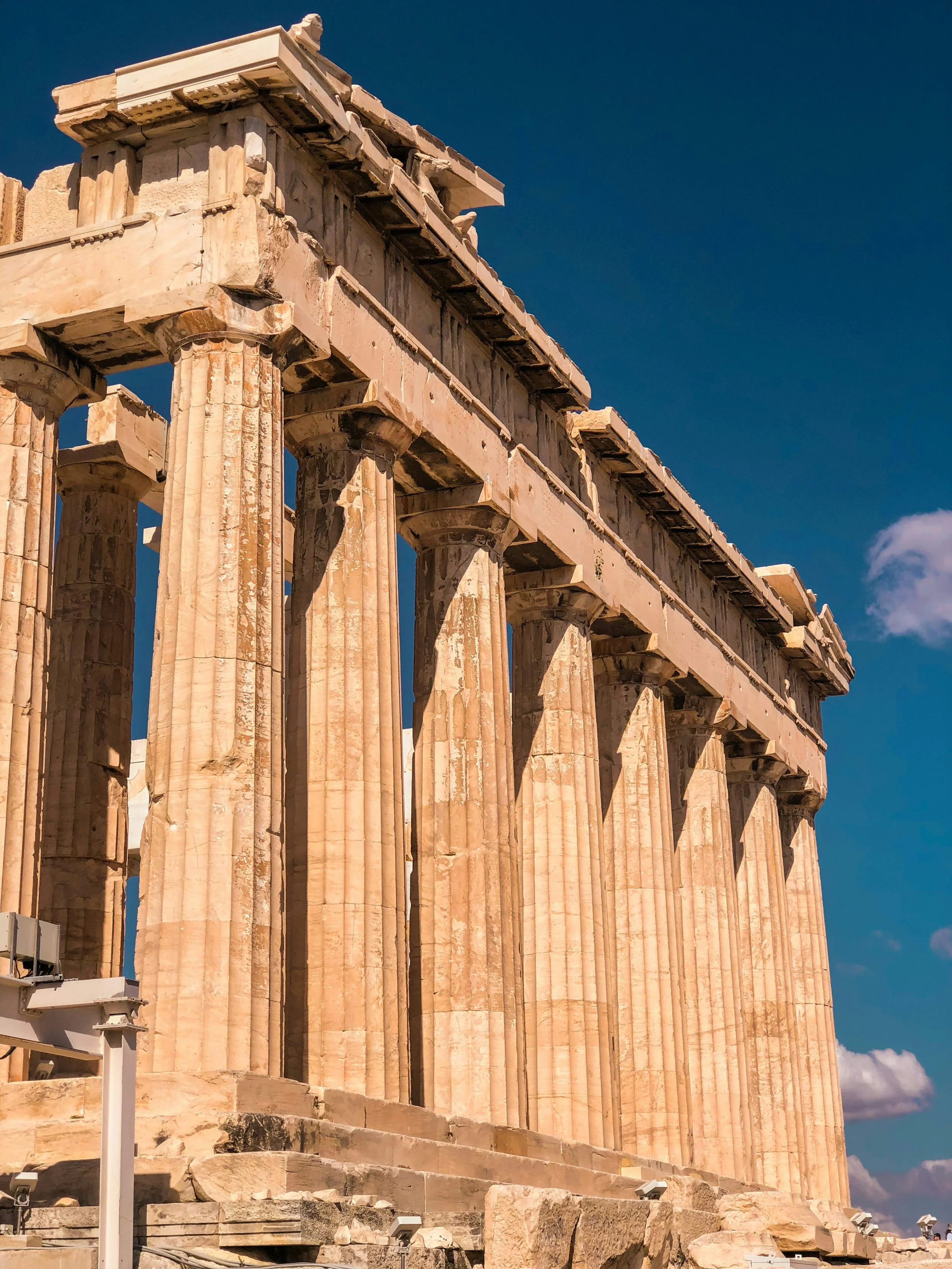 Ruins of the Parthenon in Ancient Greece suggesting  that science is a gift of the classical tradition.