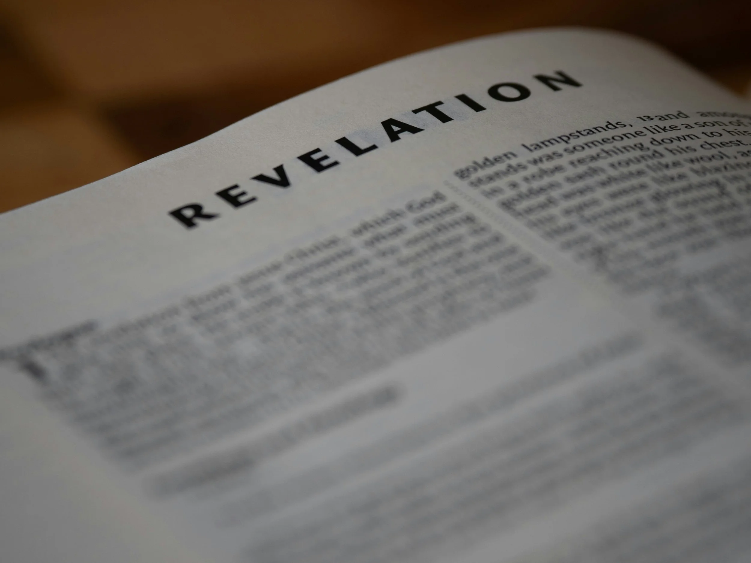 first page of the book of Revelation in the New Testament
