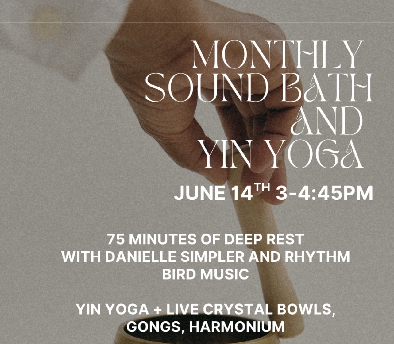 Monthly Sound Bath & Yin Yoga