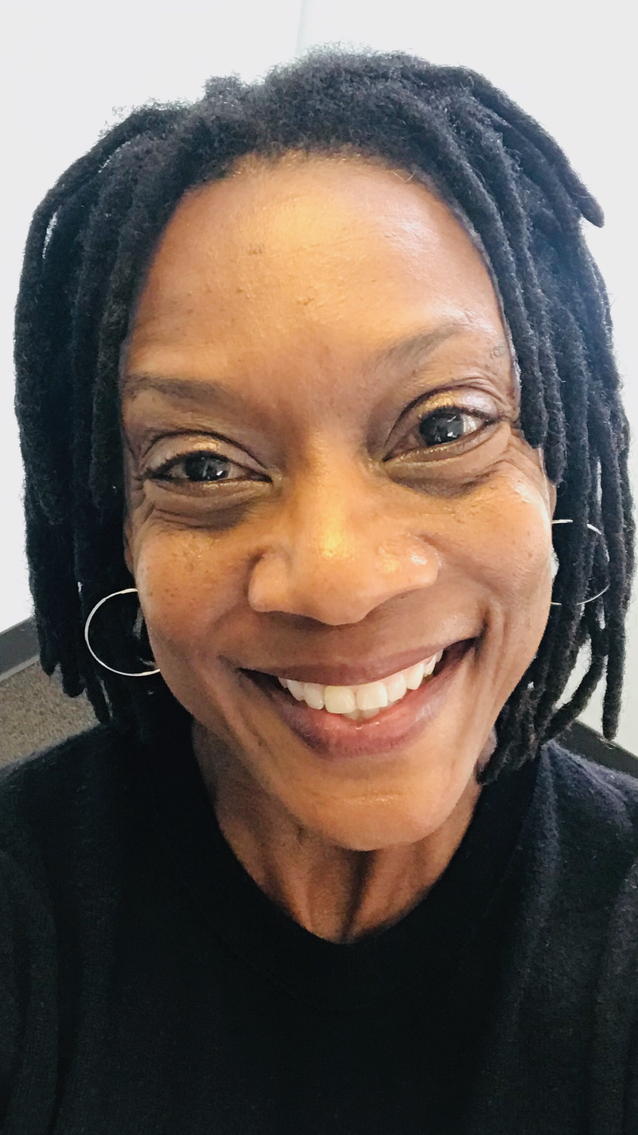 Woman’s face smiling