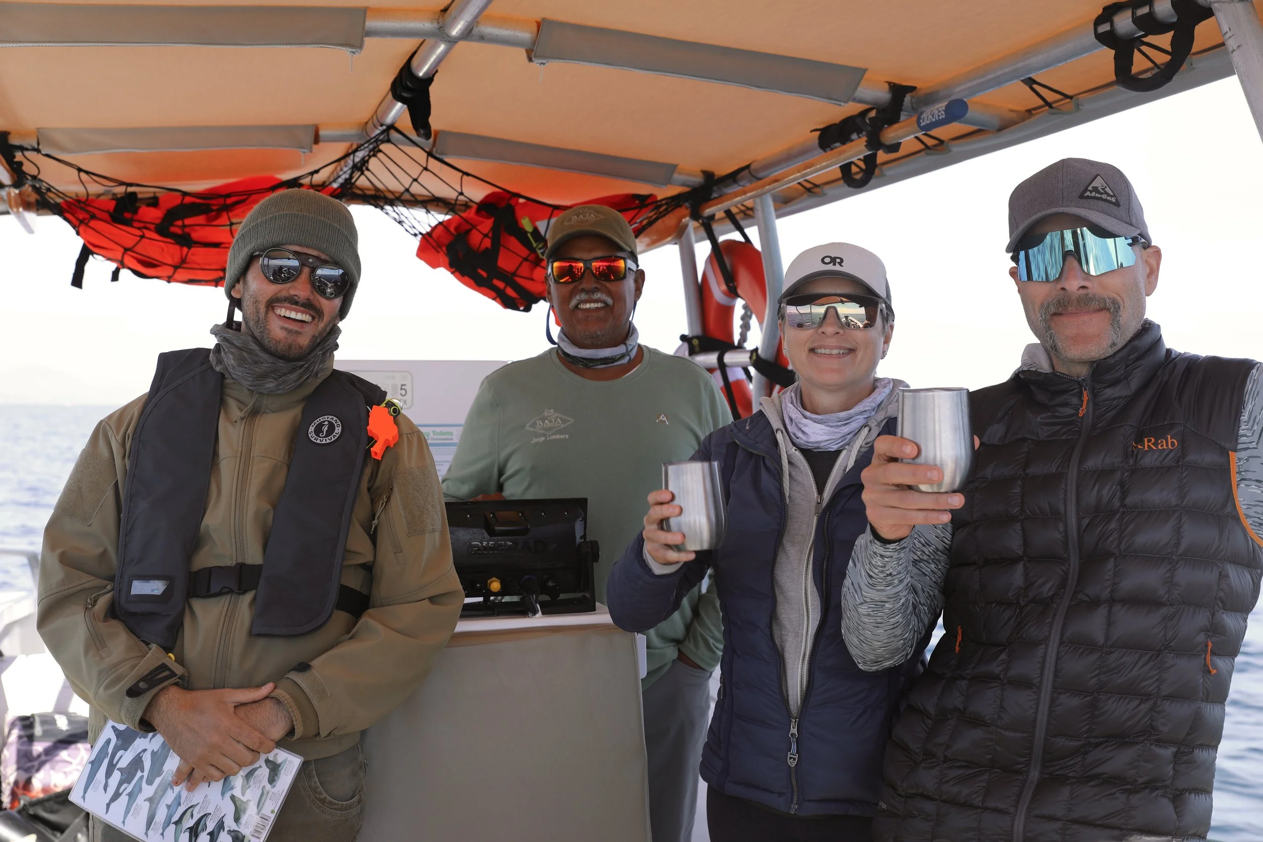 Baja Adventures whale watching light breakfast with guests