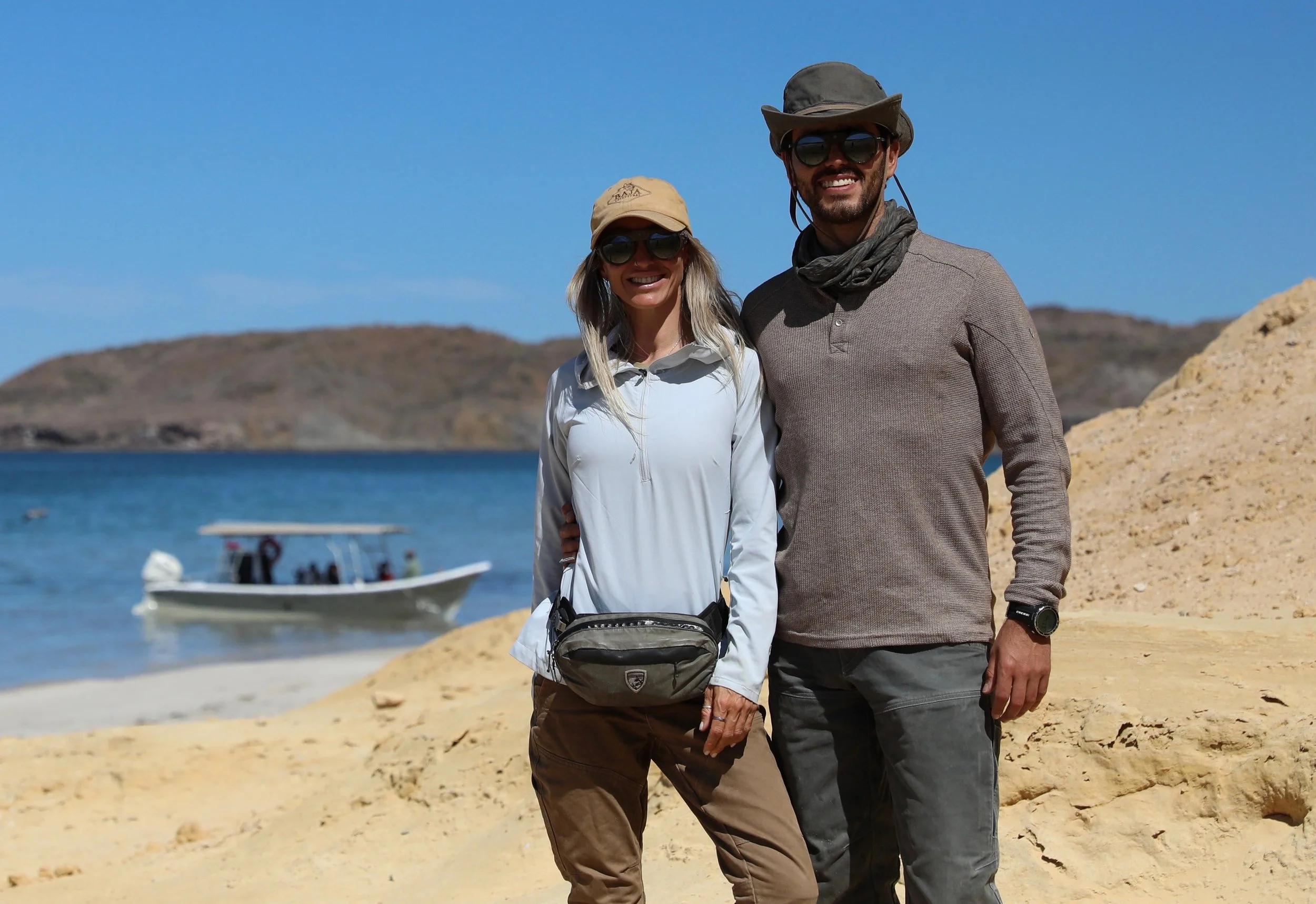 Baja Adventures guides Regina Domingo and Leopoldo Sanmiguel in Loreto