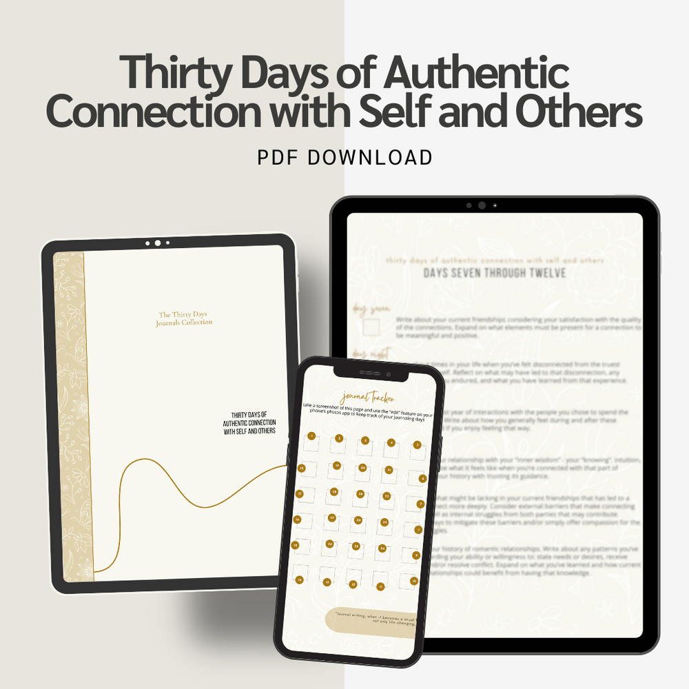 Guided Journal & Journal Prompts: Thirty Days of Authentic