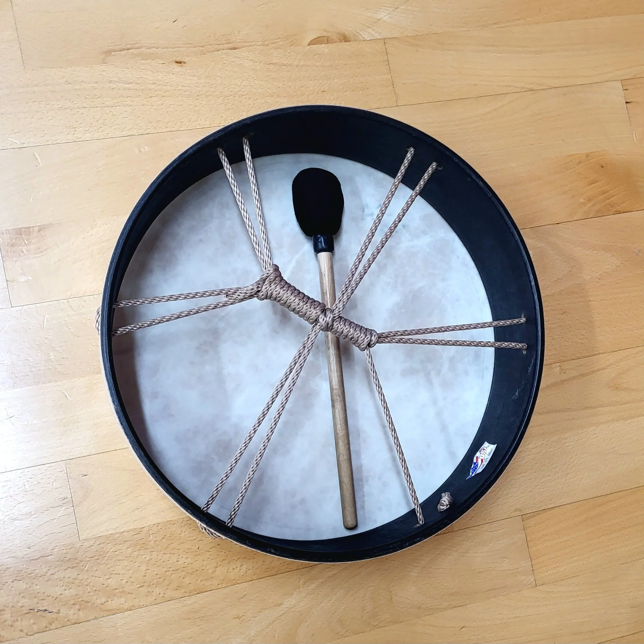 Back view of a hand drum