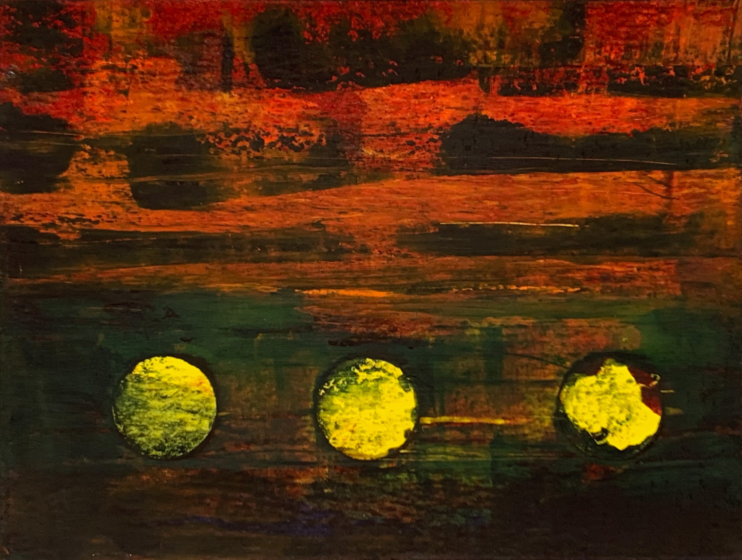 Oil on mixed media paper, 5" x 7"