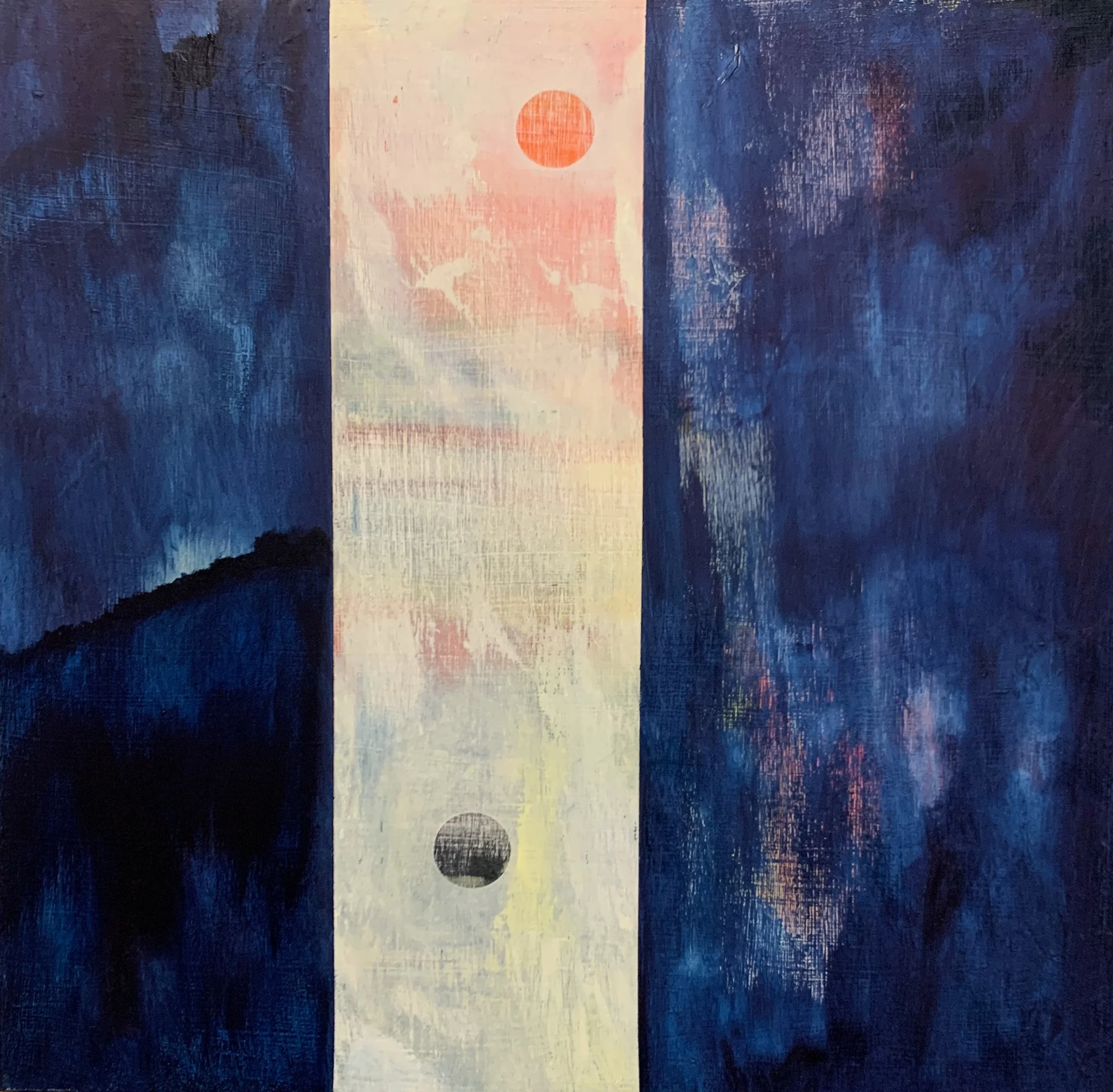 "Where Peace Resides",
oil on cradled panel, 16" x16" 