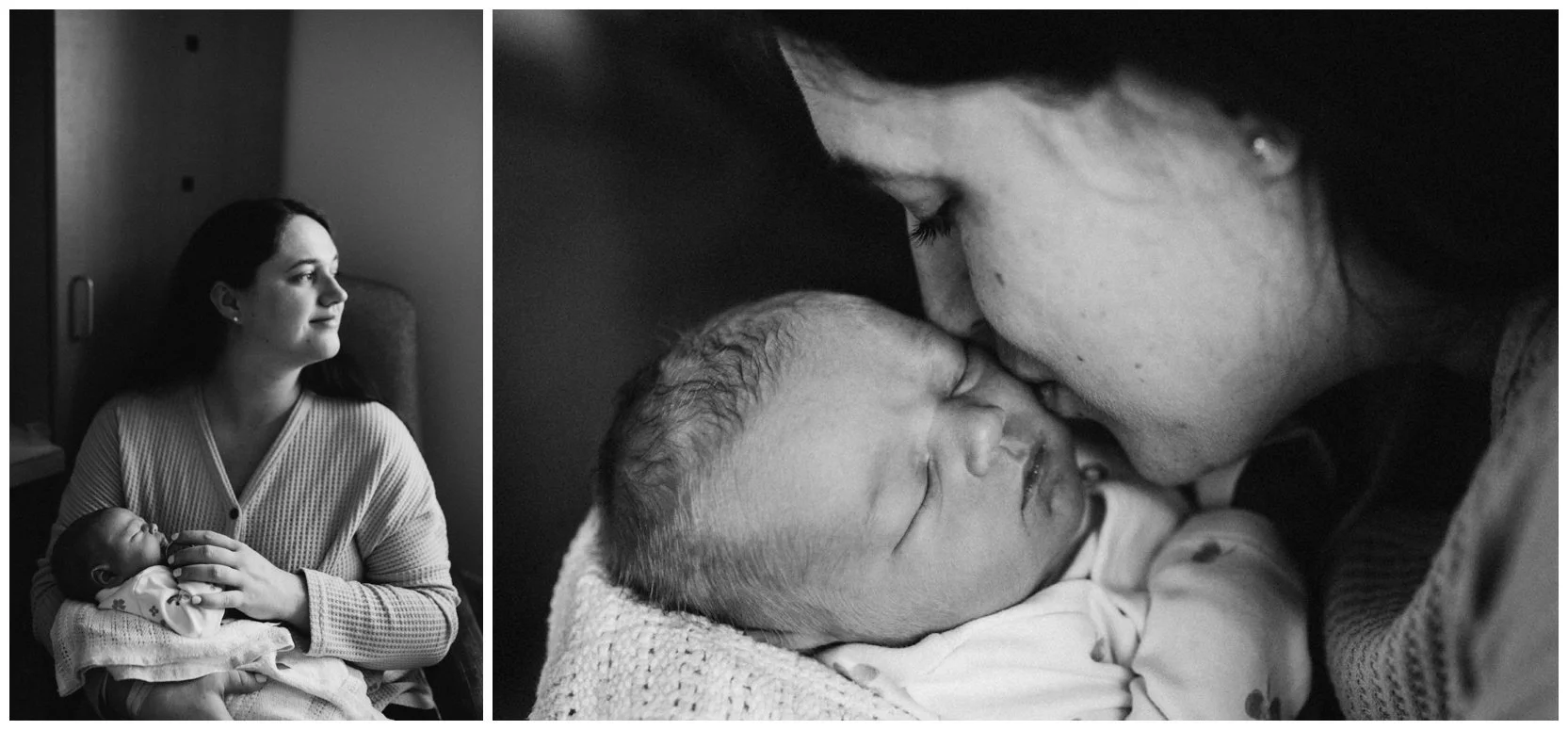 Natural hospital newborn portrait taken within the first 48 hours after birth in Cleveland, Ohio