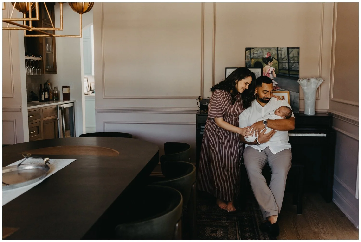 In-home lifestyle shoot in Cleveland, Ohio Newborn photographer 