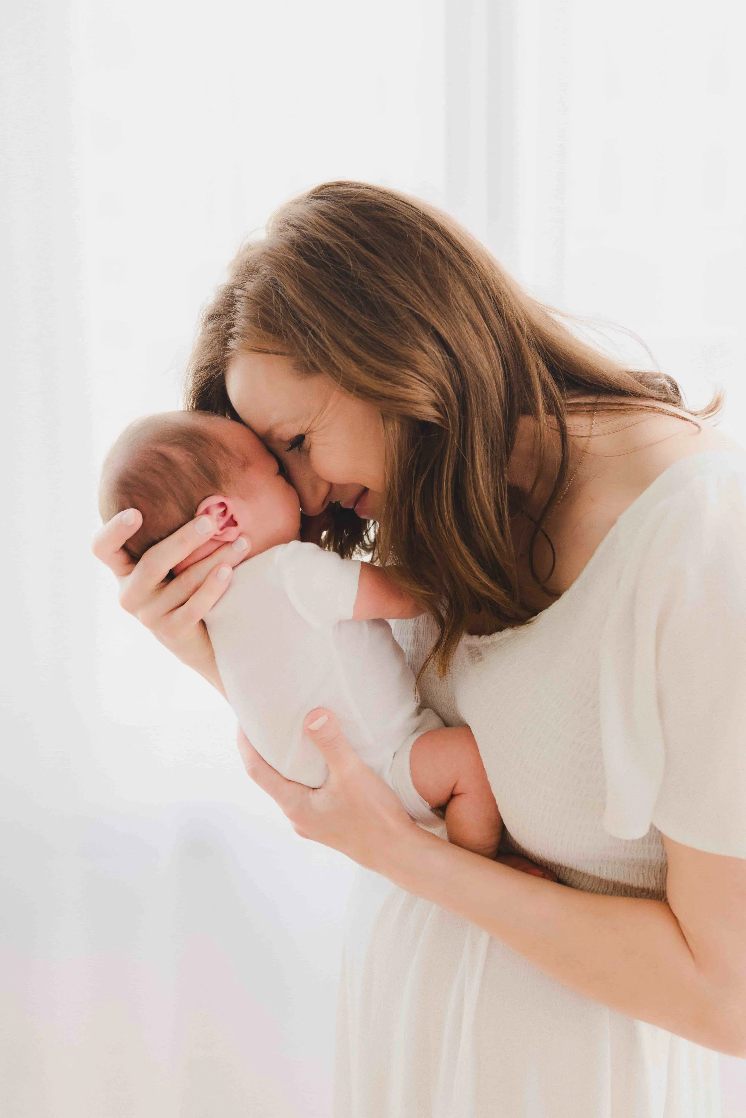 Cleveland Newborn Photographer | Mother and Newborn Studio Portrait