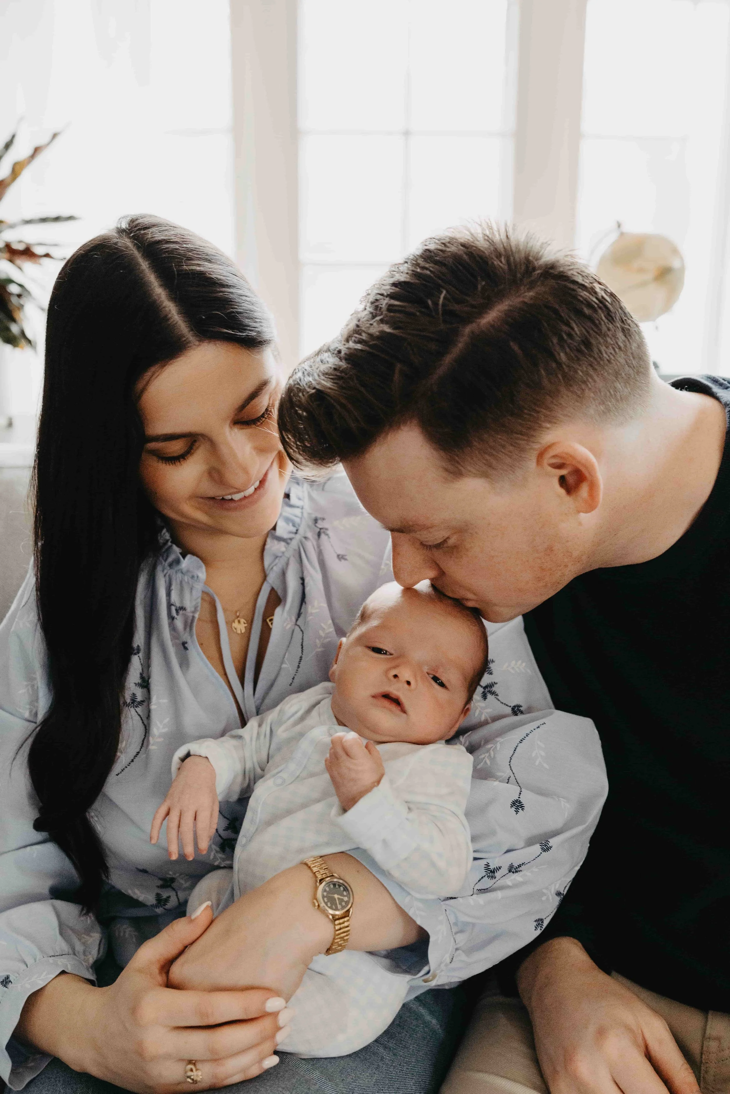 In-home newborn photography session in Cleveland Ohio by Agnes Szlapka