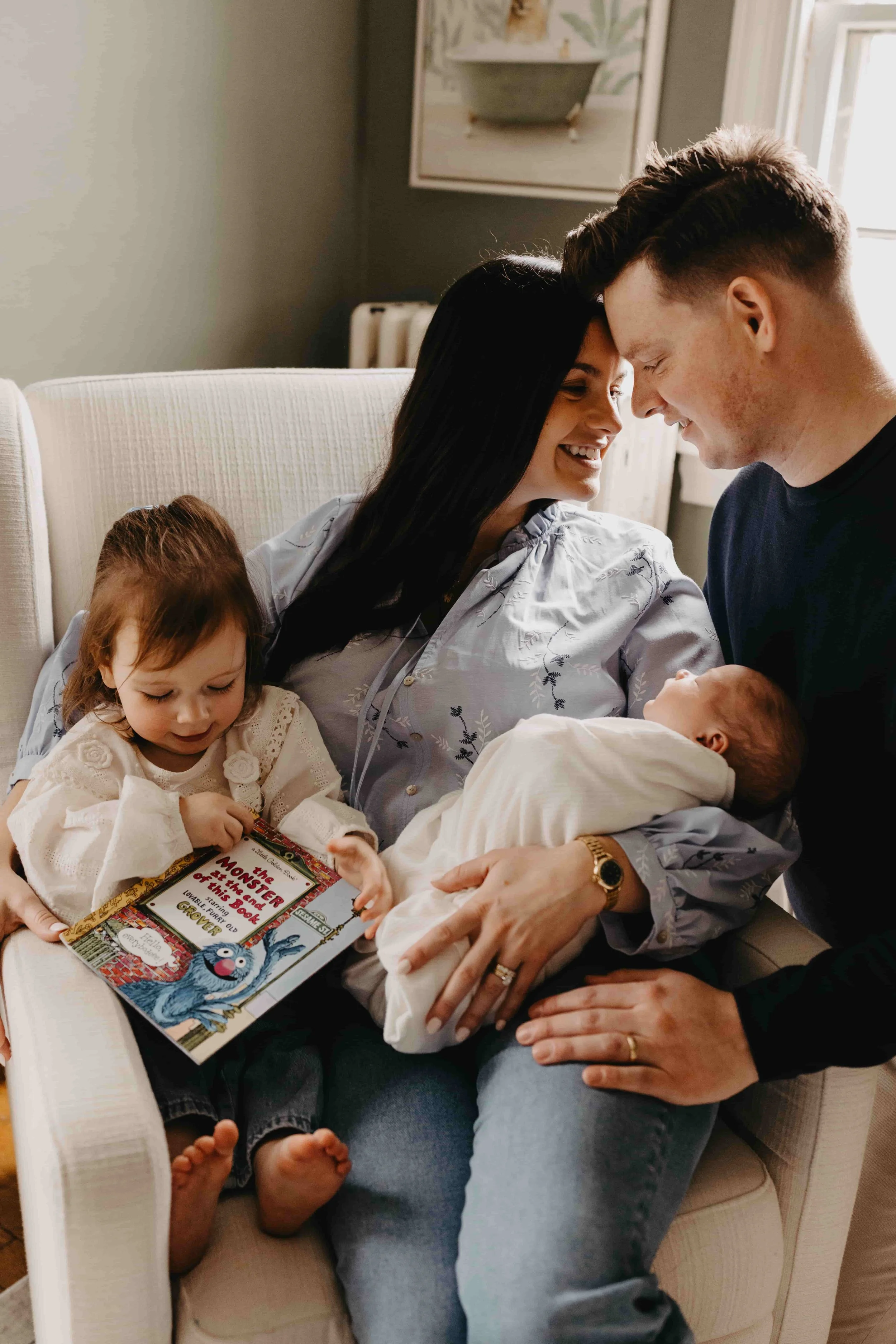 In-home newborn photography session in Cleveland Ohio by Agnes Szlapka