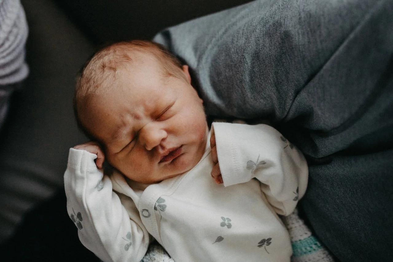 Natural hospital newborn portrait taken within the first 48 hours after birth in Cleveland, Ohio