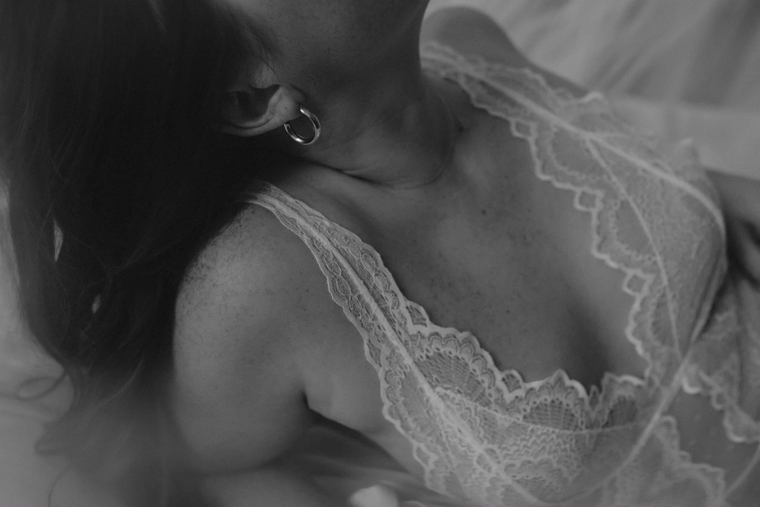 Bridal boudoir photography Cleveland Ohio — elegant lingerie portraits