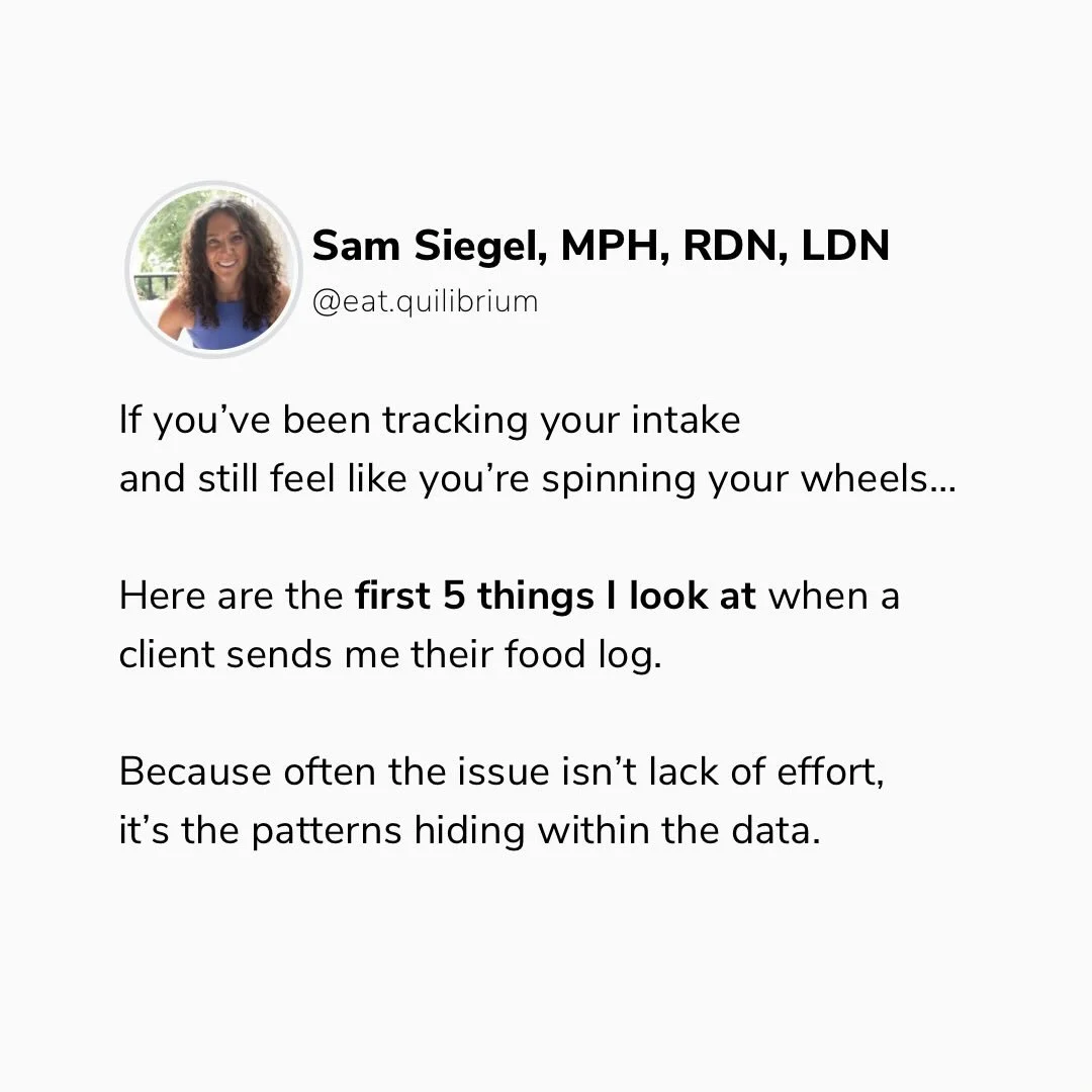 One of my patients sent me a week of intake data for us to review during our session later, which inspired this post. 

Because 9 out of 10 times, people are using apps like @myfitnesspal or @cronometer_official to simply track numbers without actual