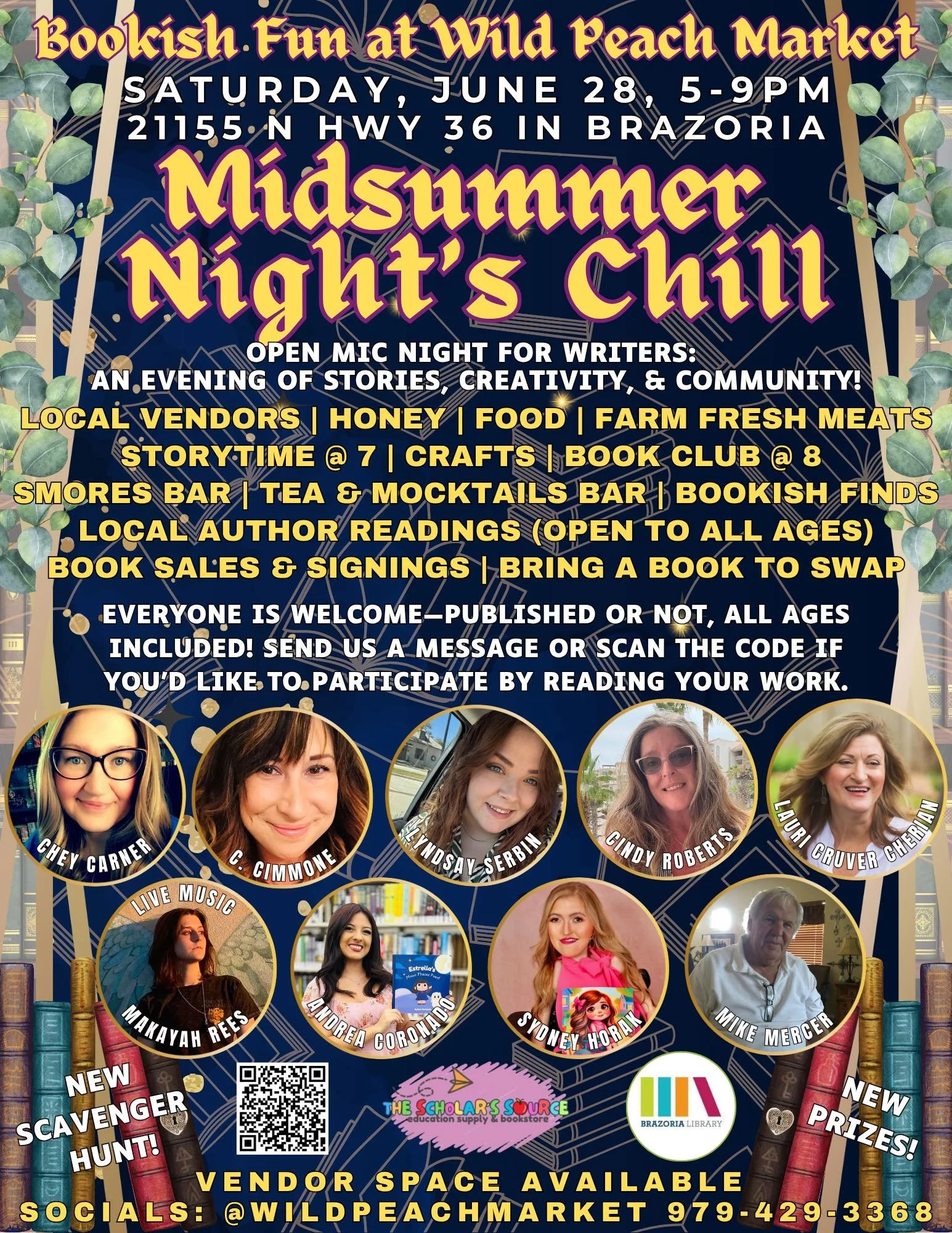 Wild Peach MARKET MIDSUMMER NIGHT’S CHILL WITH LOCAL AUTHORS