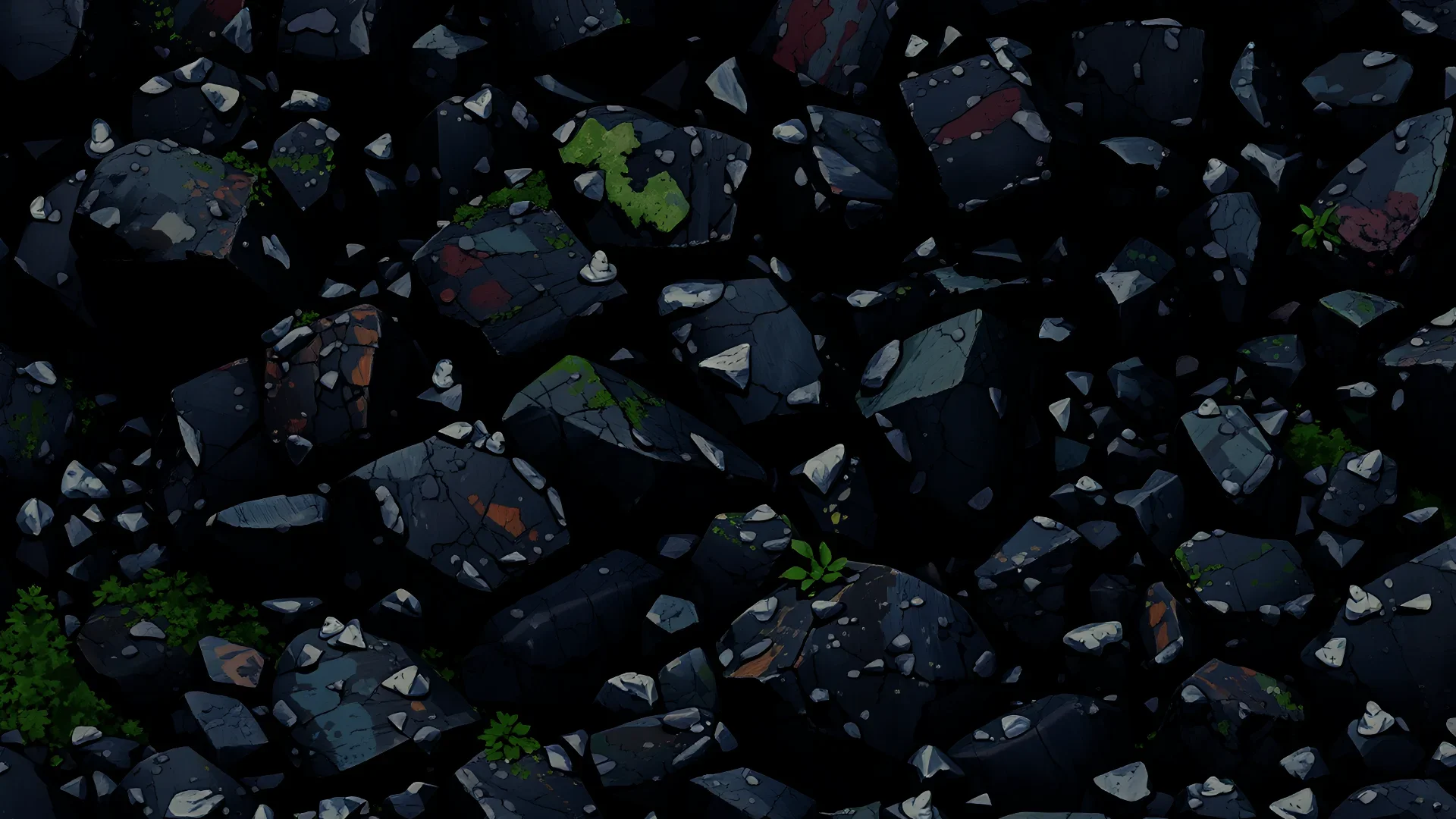 About Roger "emptypenz" Lealamanua section background image of volcanic rock with green plants growing on top.