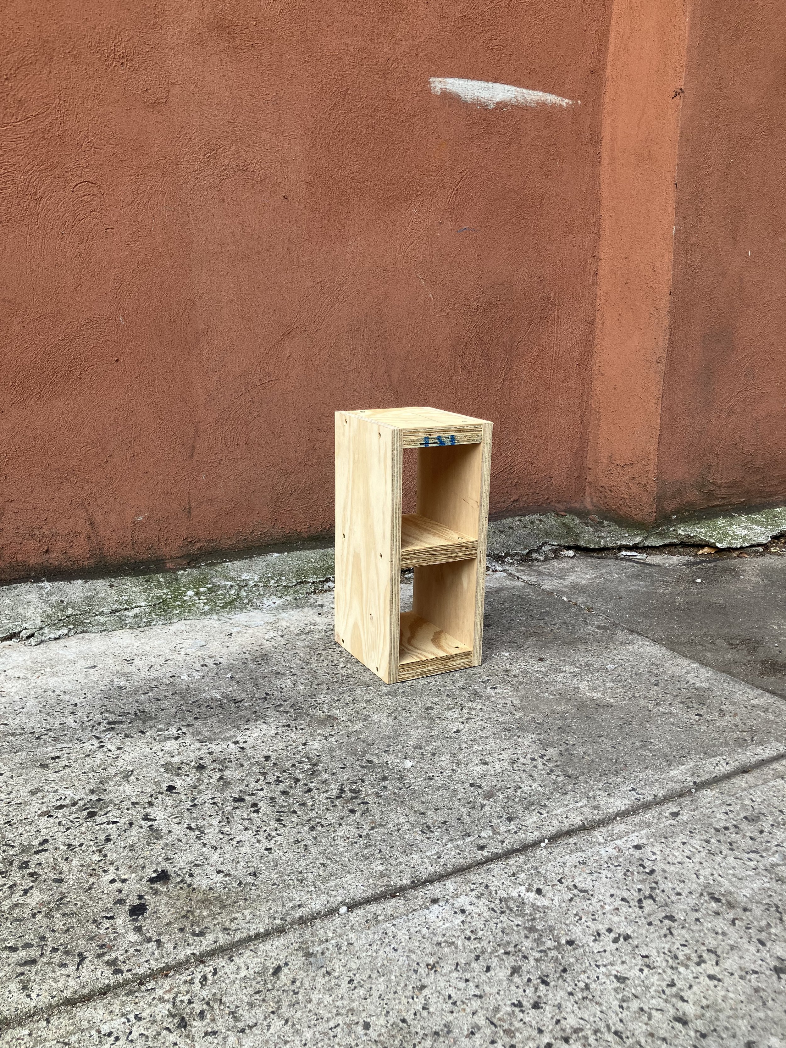 scrap plywood cinderblock #2